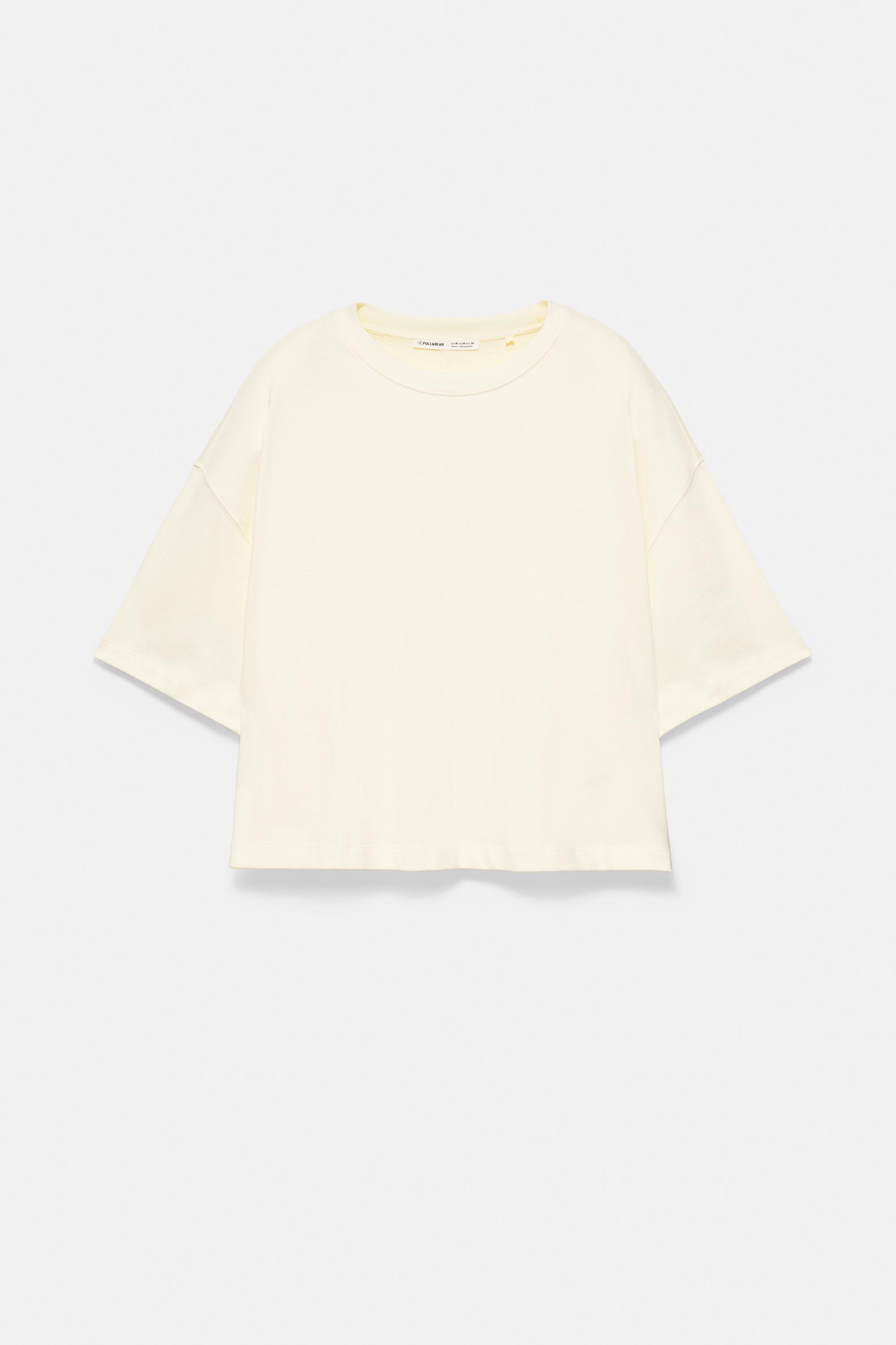 Boxy fit short sleeve T-shirt — Vanilla