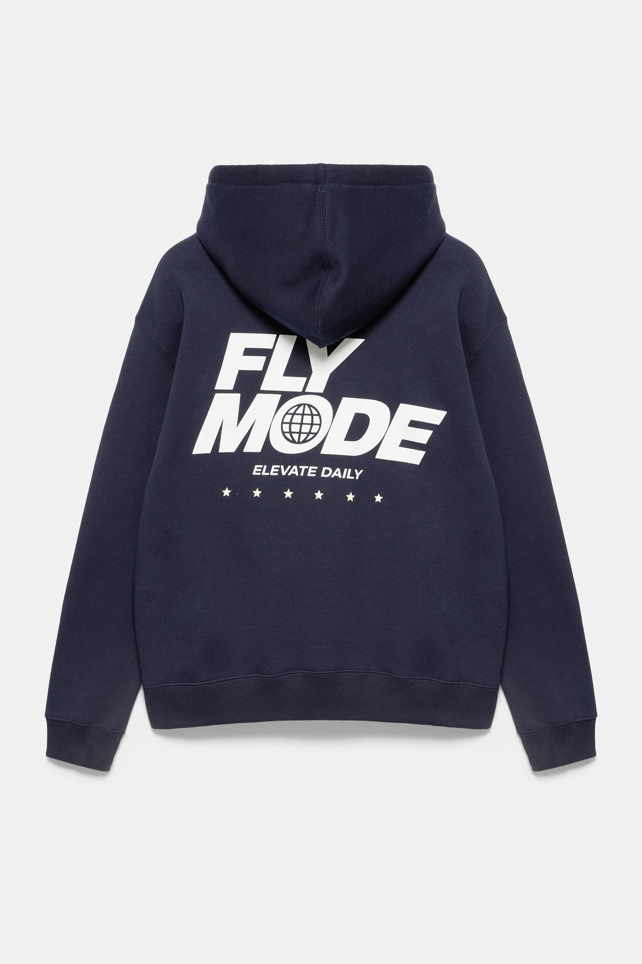 Graphic sweatshirt with a hood — Navy