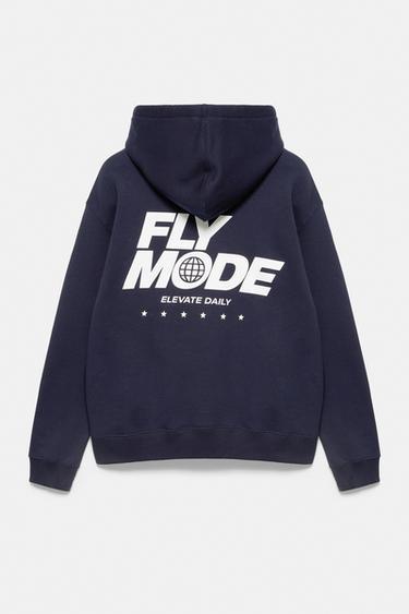 Graphic sweatshirt with a hood — Navy 7
