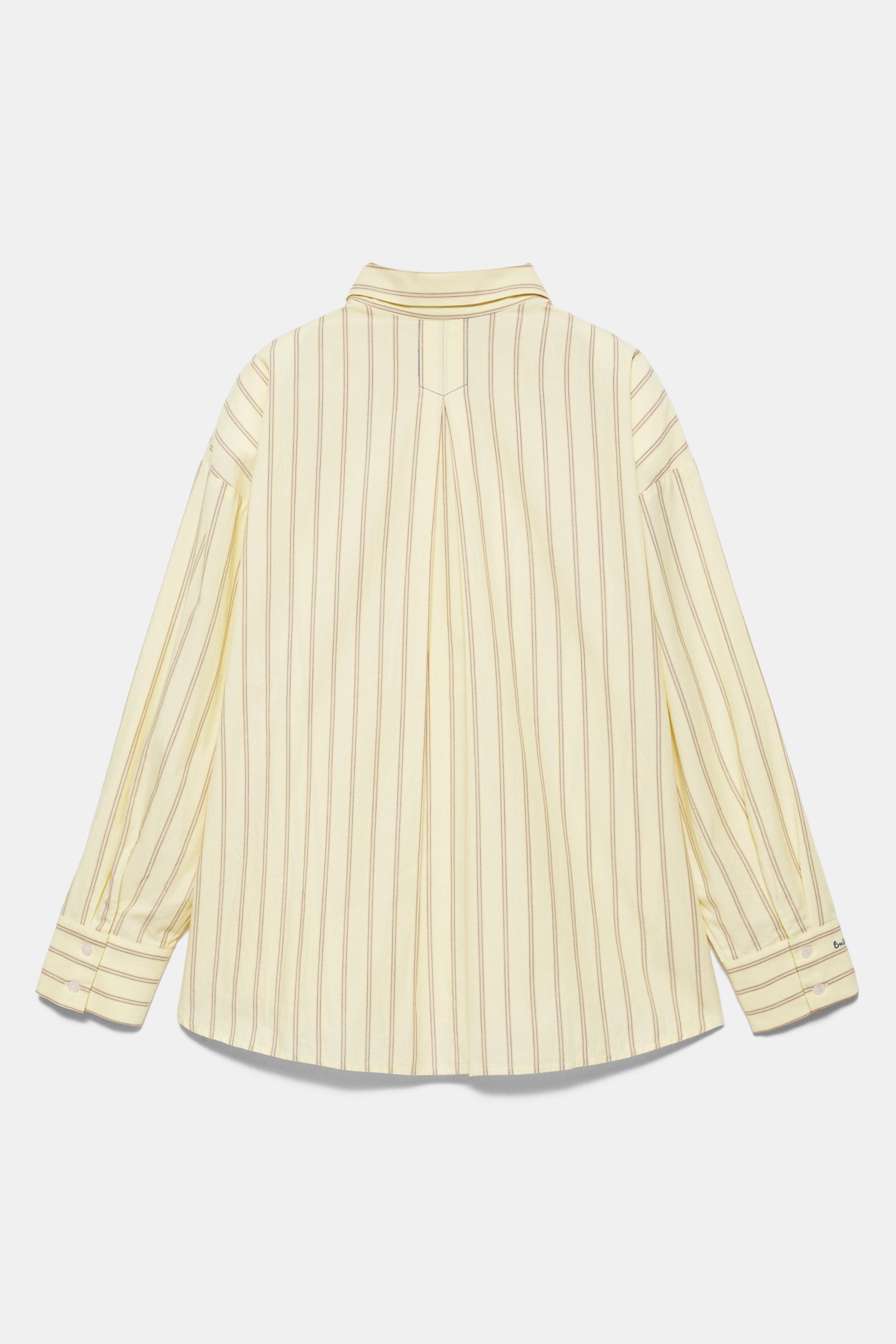 Sarı çizgili gömlek - Görsel 6