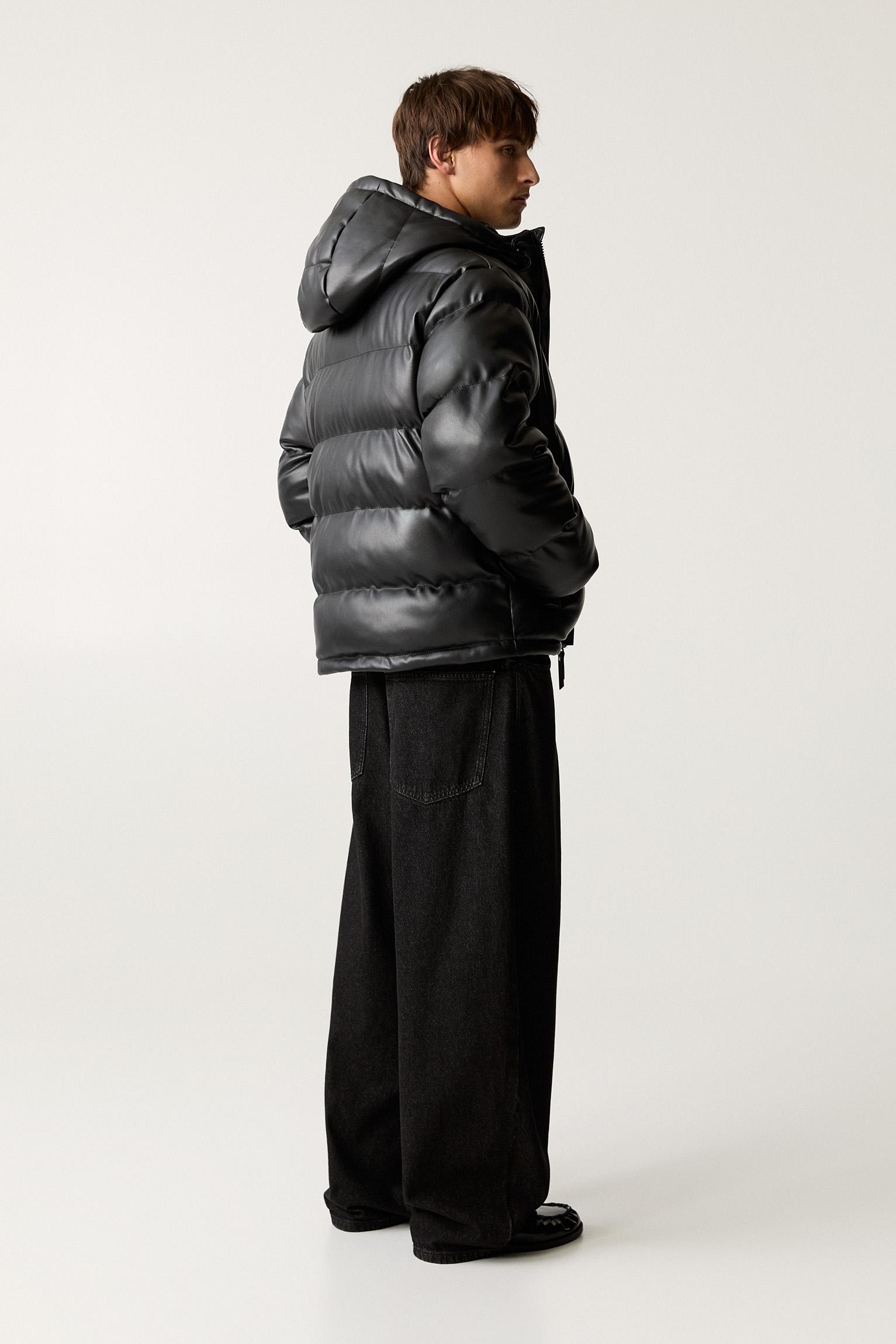 BREATH FAUX LEATHER DOWN JACKET BREATH FAUX LEATHER DOWN JACKET