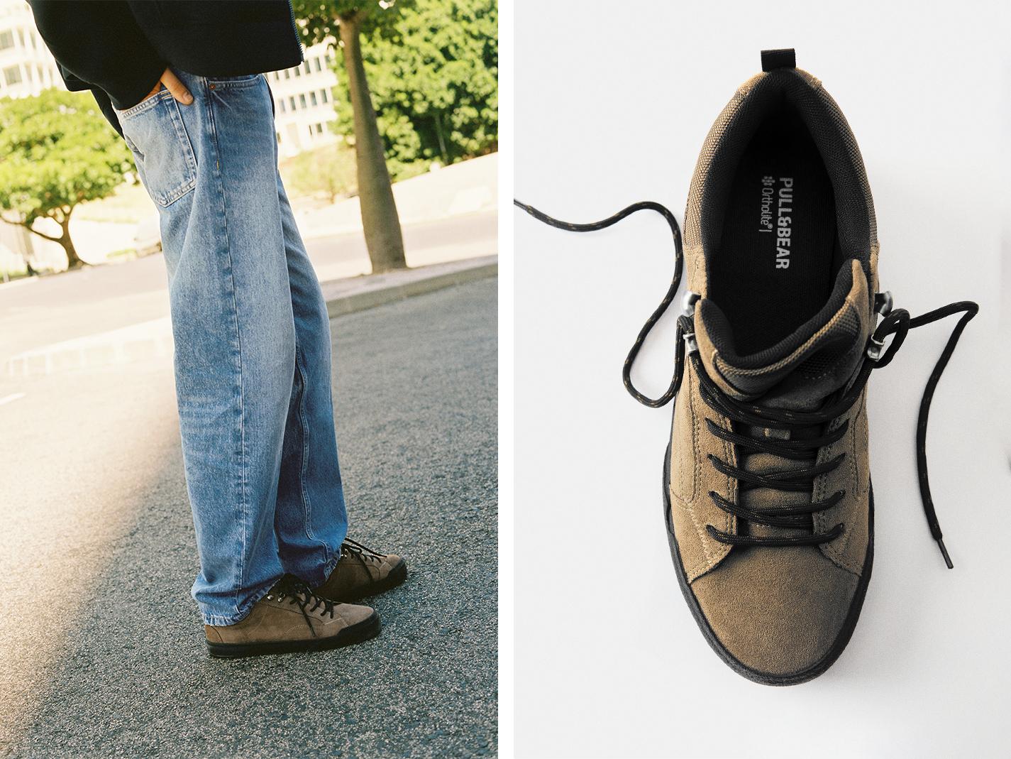 Lace-up casual trainers — Brown