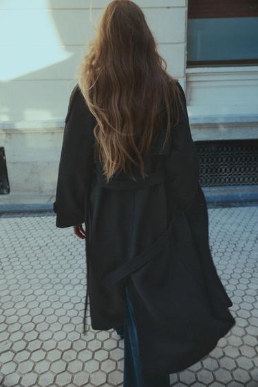 Belted wool trench coat — Anthracite grey 3