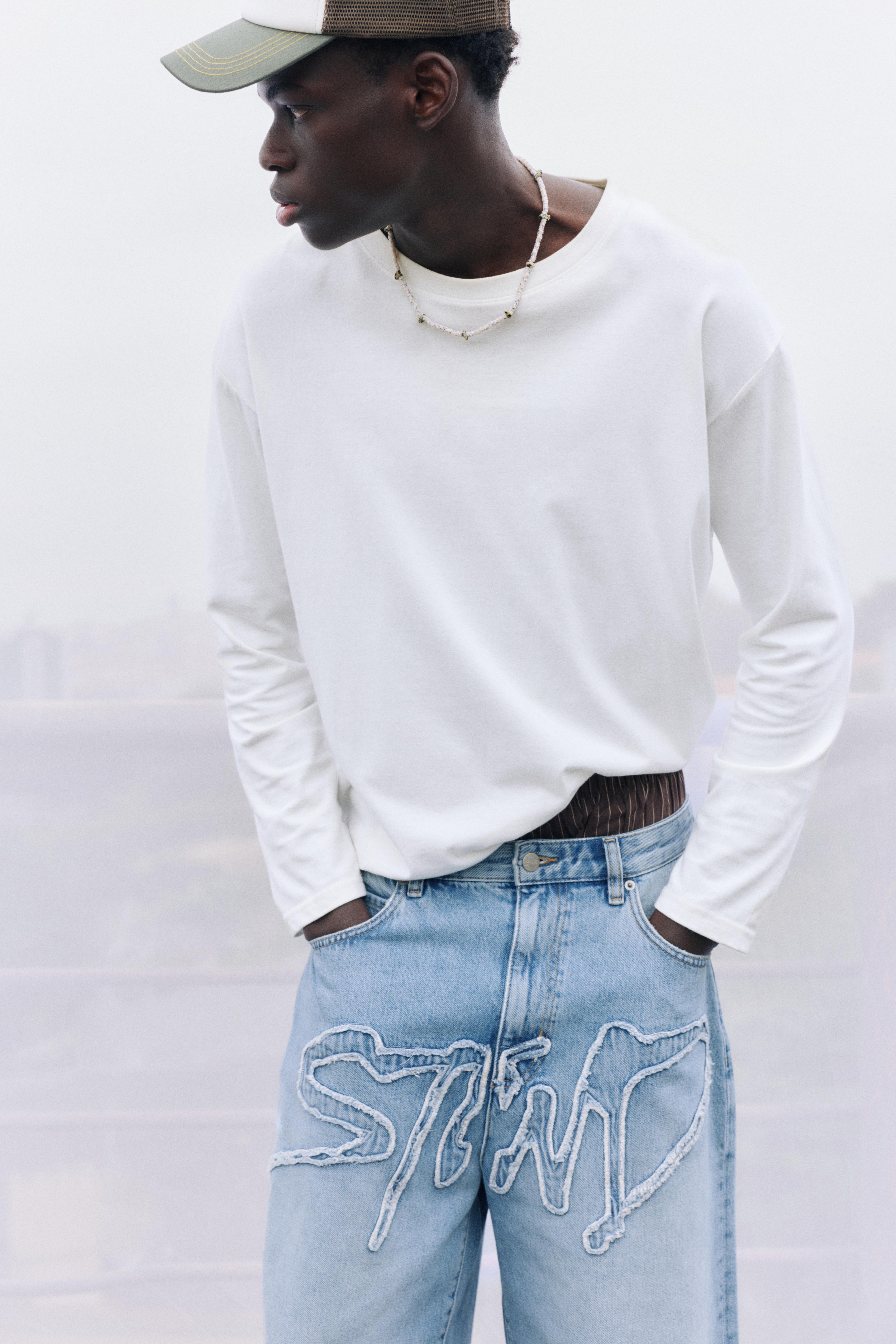 STWD skater denim Bermuda shorts — Pale indigo