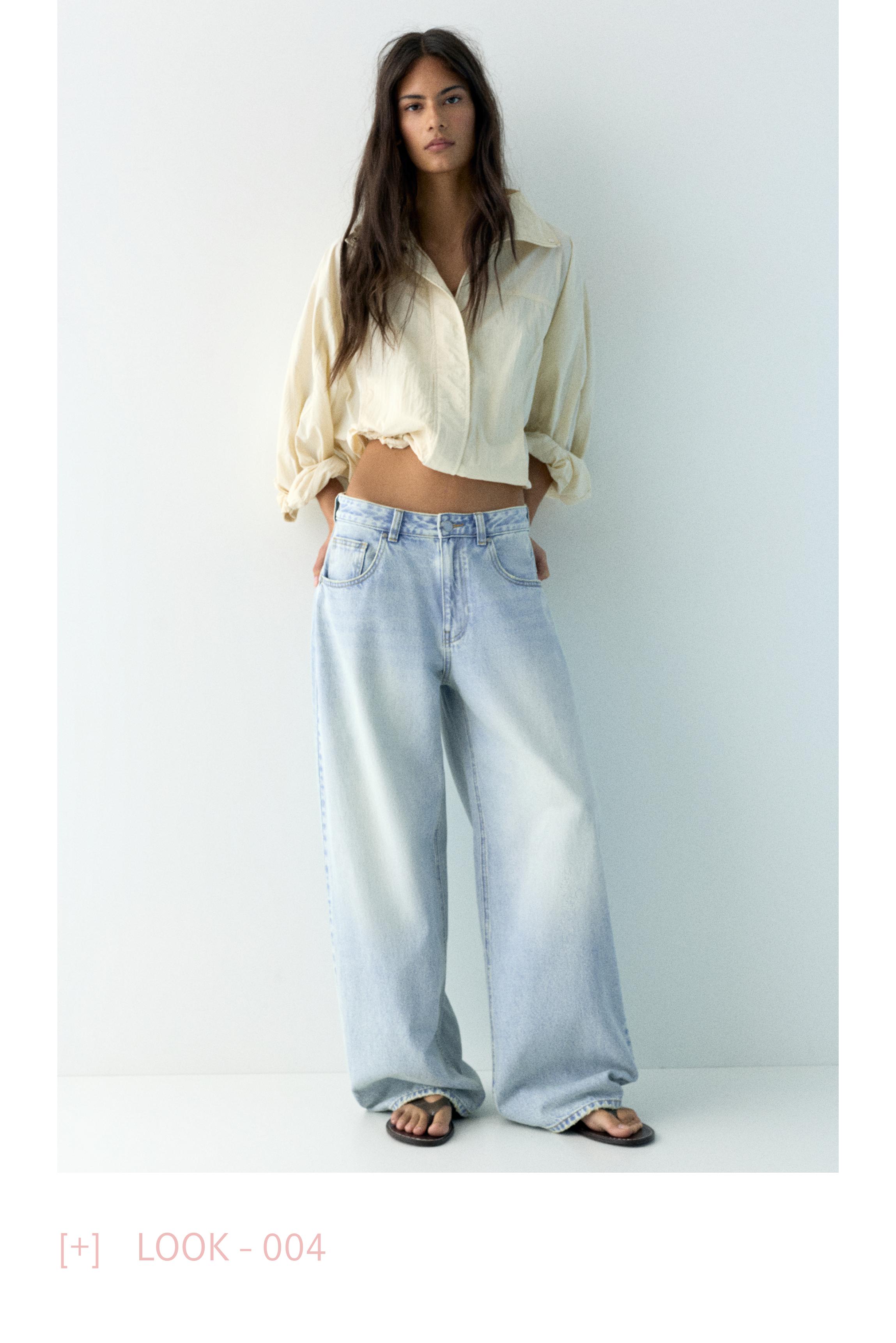 Short nylon-effect jacket — Ecru