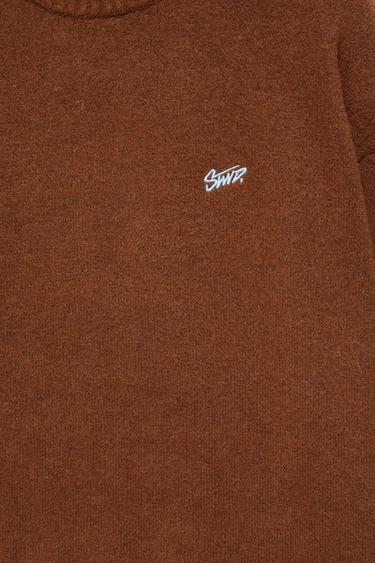 STWD embroidered knit jumper — Brown 9