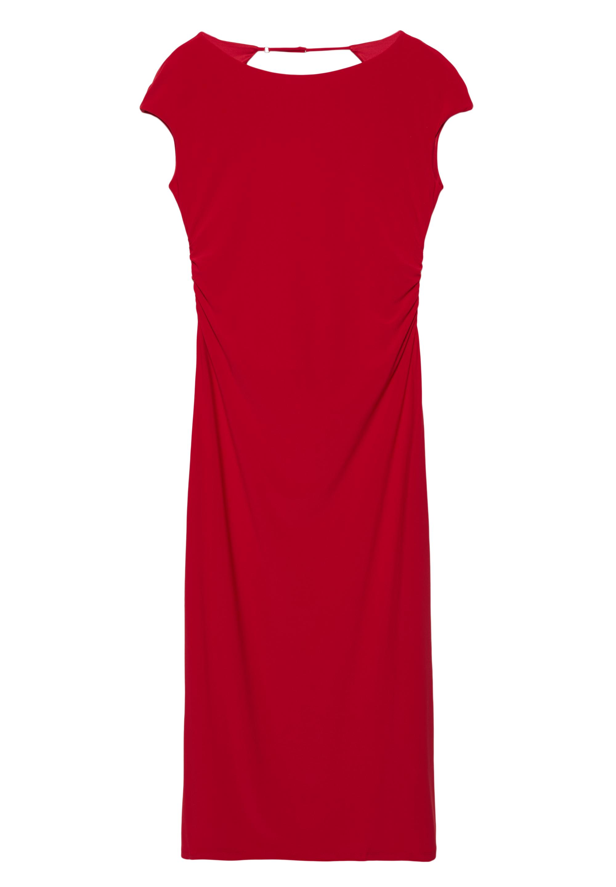 Sırtı açık midi elbise