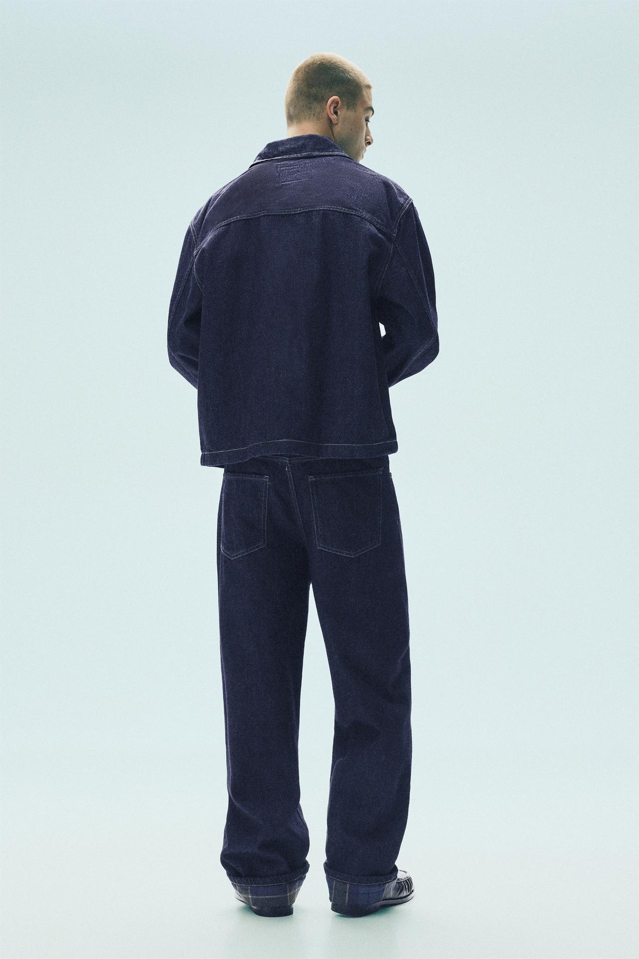 Denim jacket with pockets — Navy