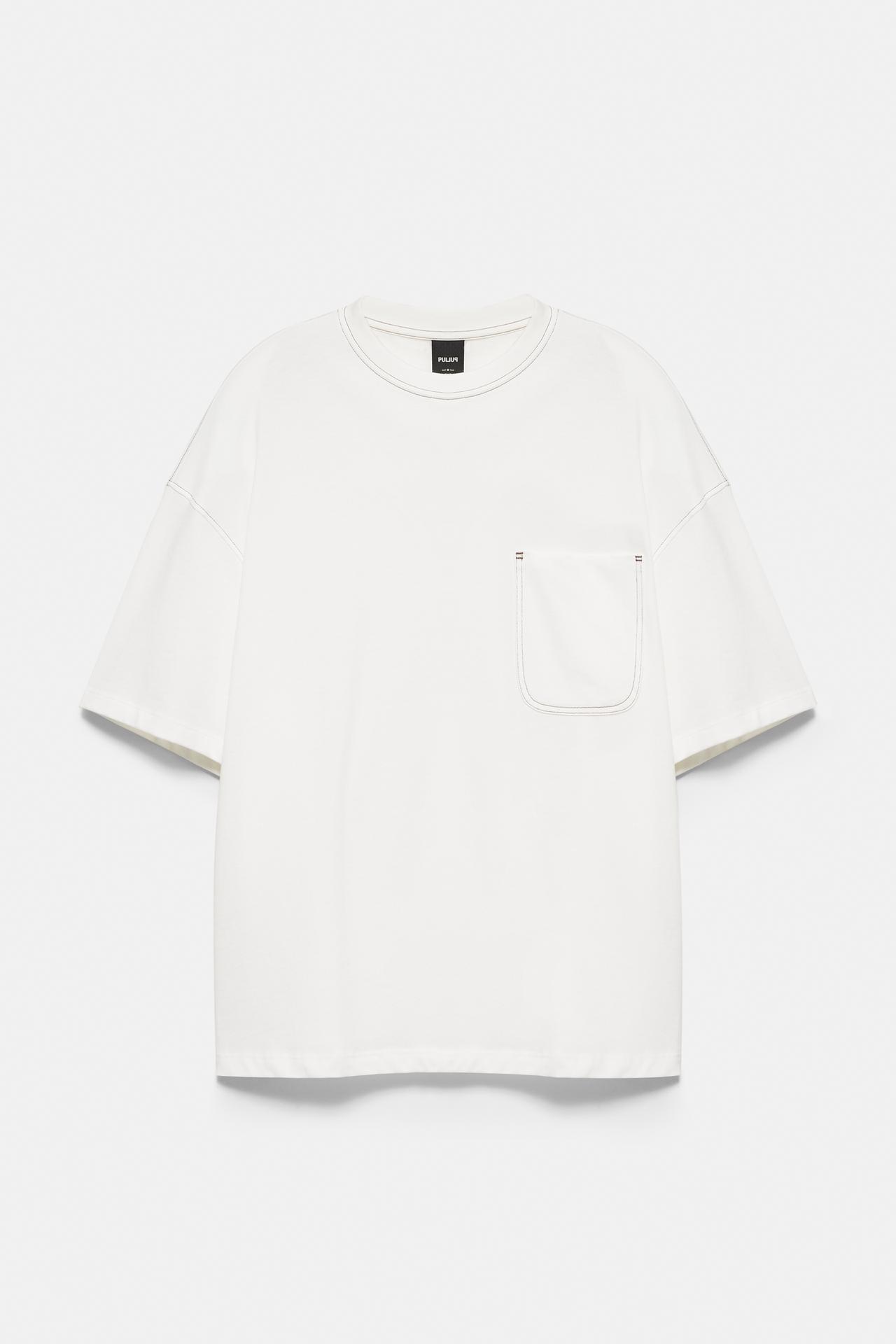 Boxy T-shirt with pocket — Off white