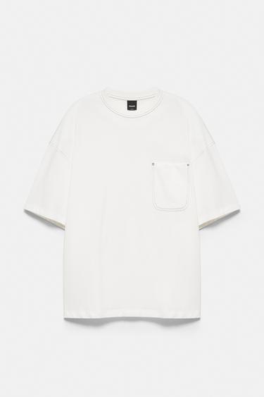 Boxy T-shirt with pocket — Off white 6