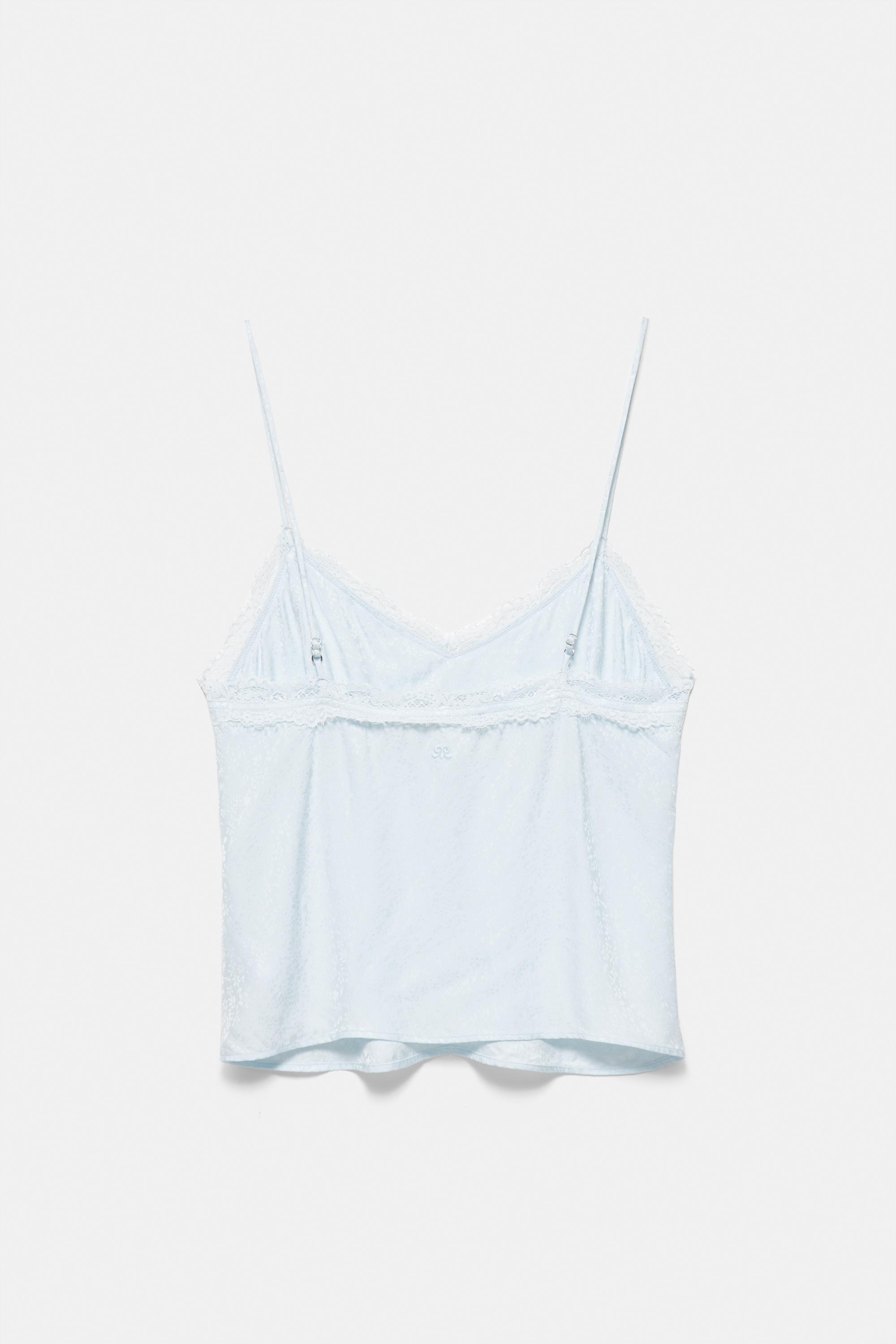 Pull&Bear Dantel detaylı askılı slip top görsel 2