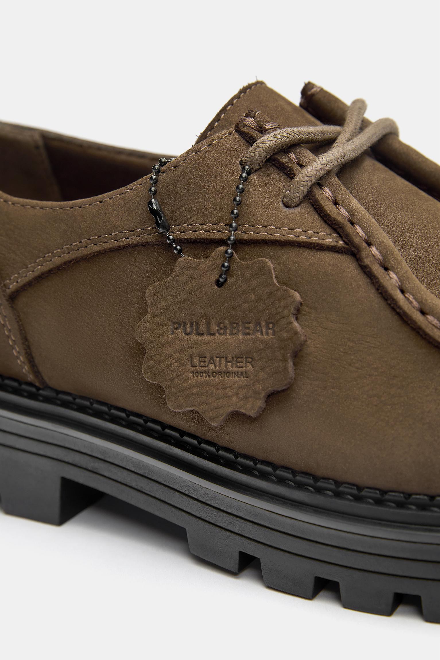 Bağcıklı düz deri ayakkabı - Görsel 16