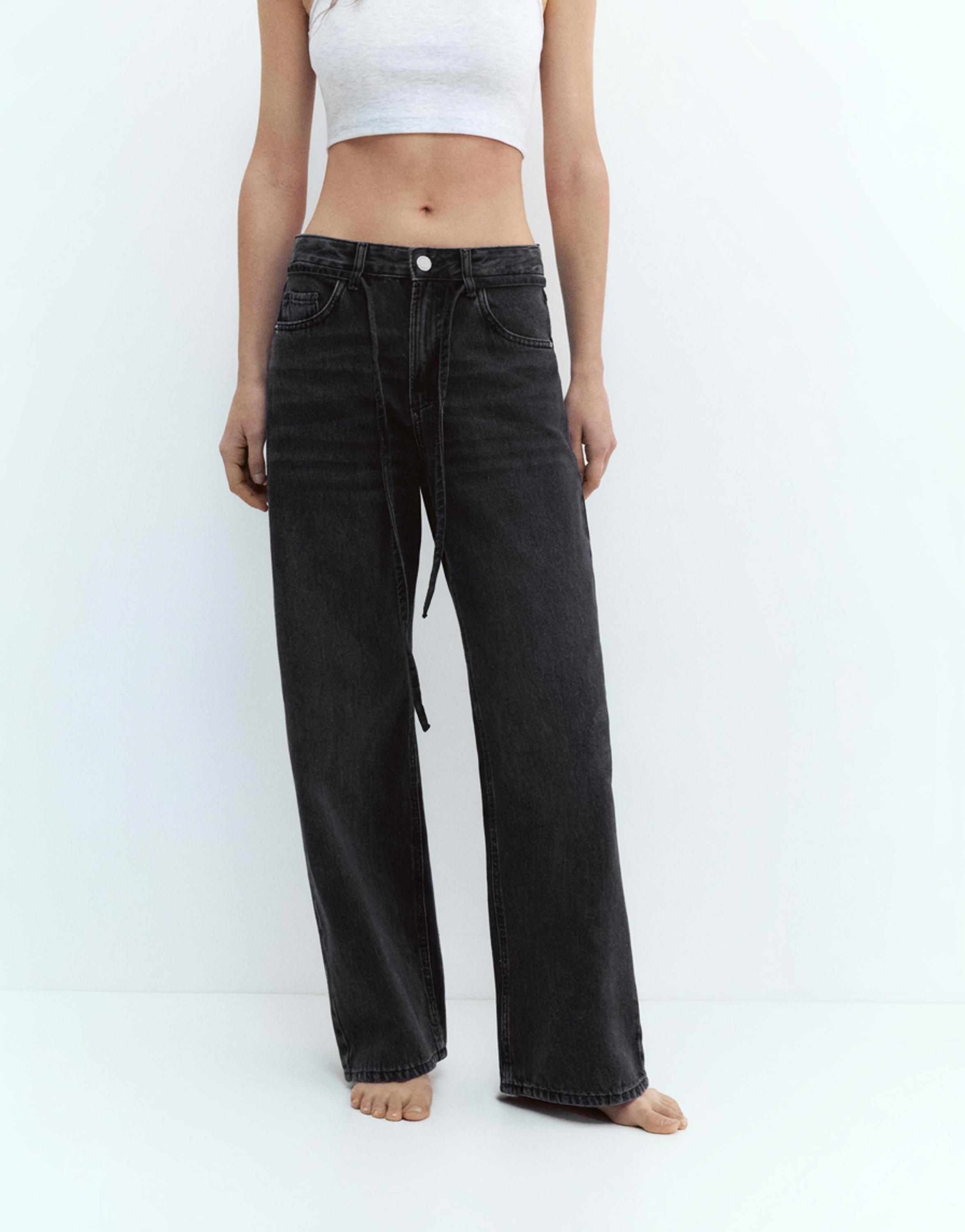 Bağcıklı baggy jean - Görsel 9