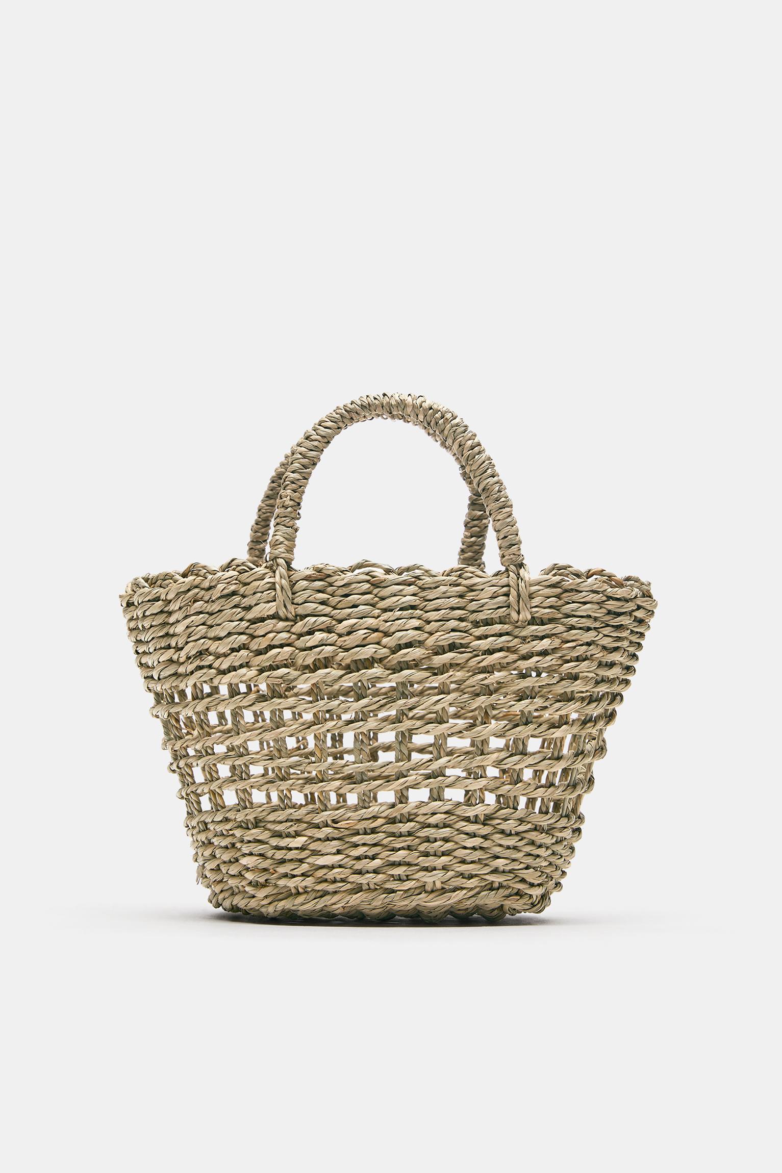 Mini basket bag — Beige