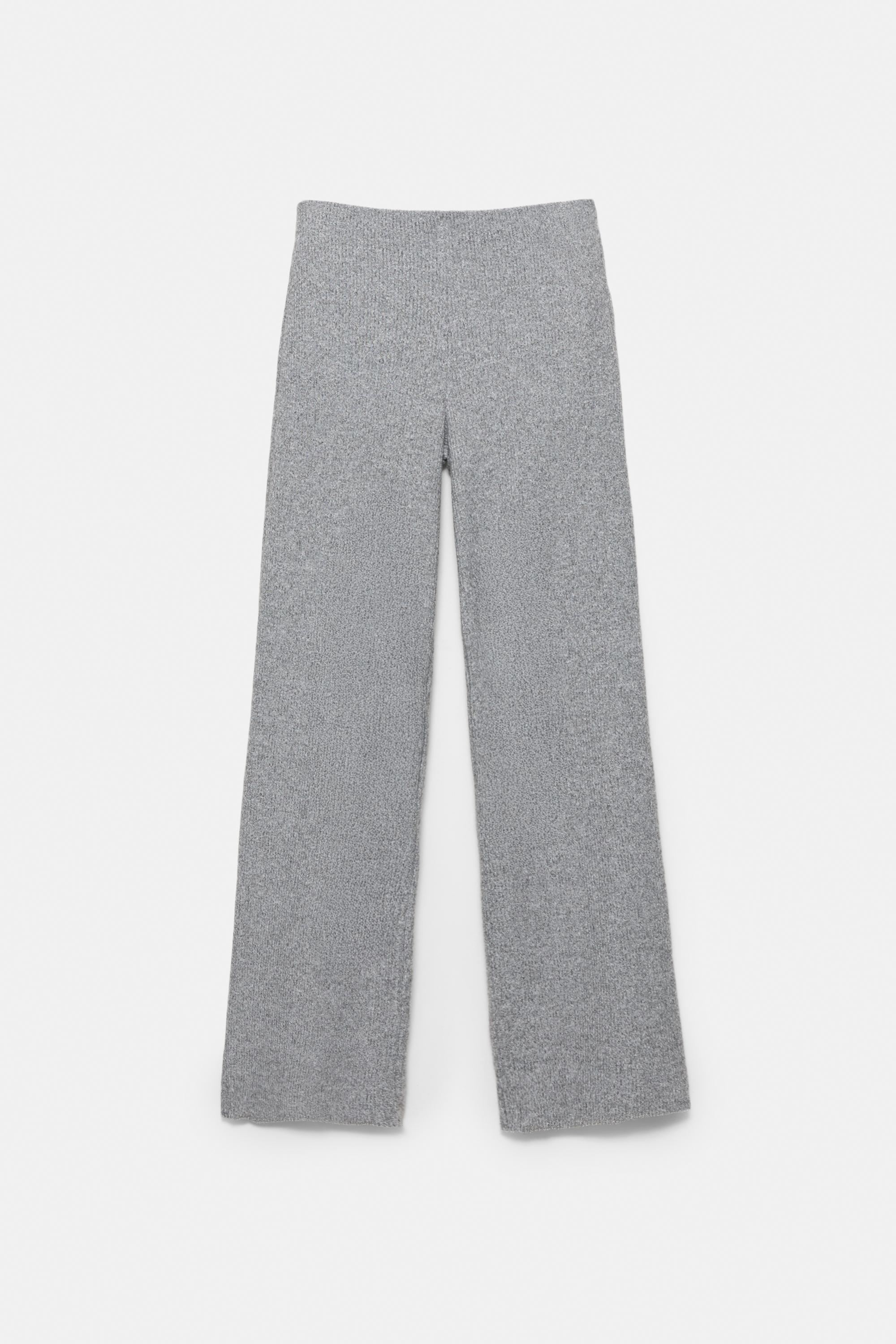 Soft touch straight fit trousers — Grey