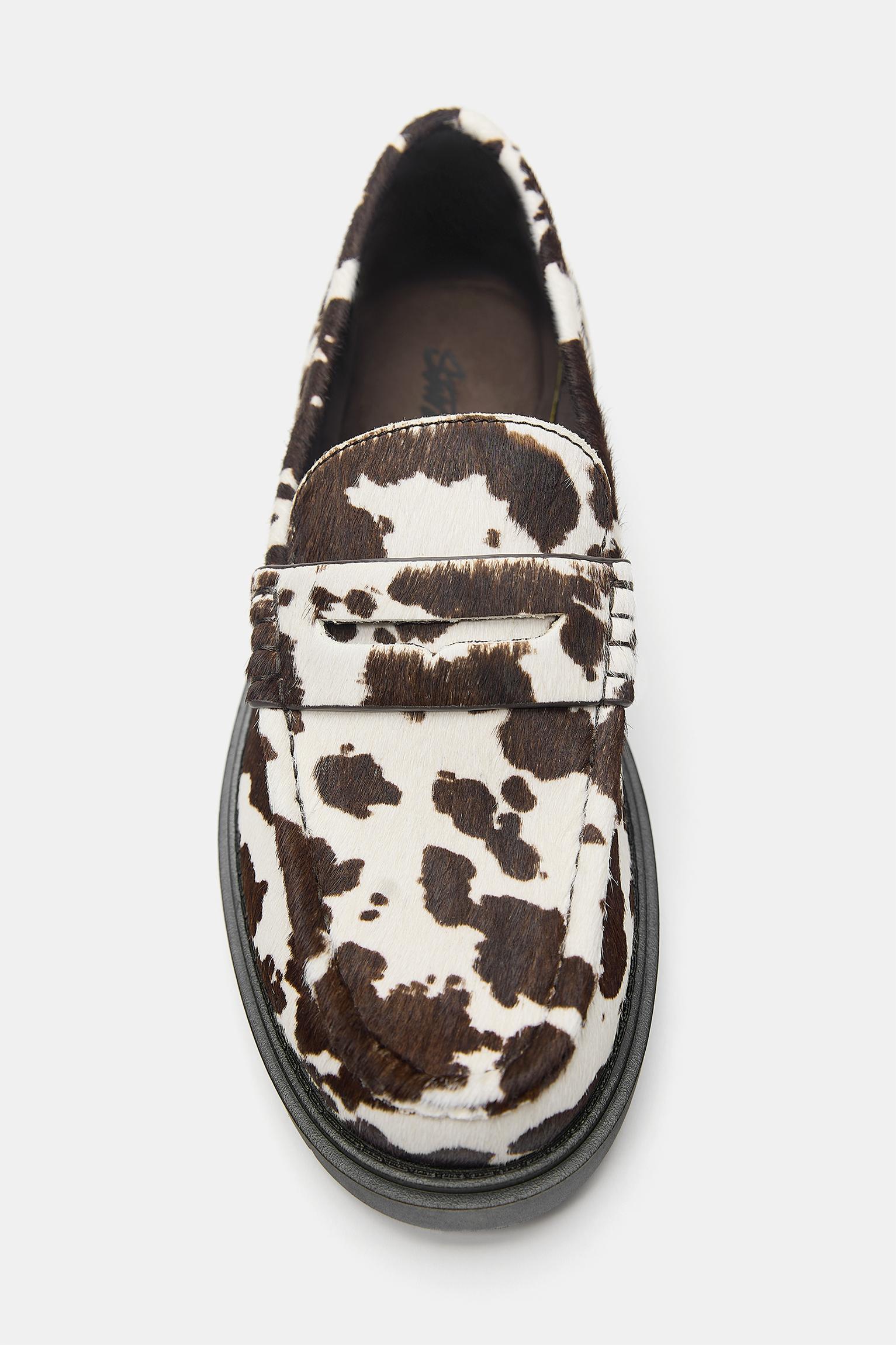 Hayvan desenli tüylü deri makosen - Görsel 5