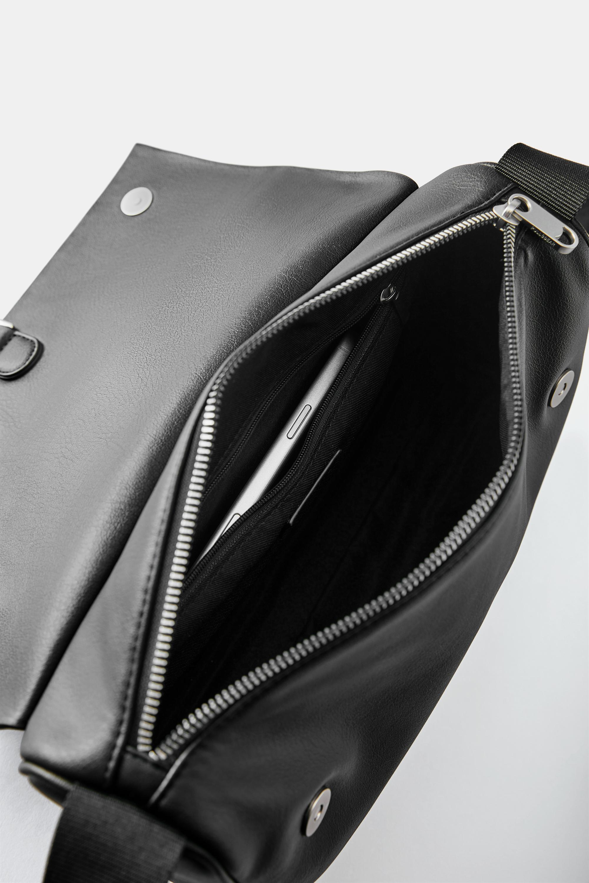 Flap crossbody bag — Black