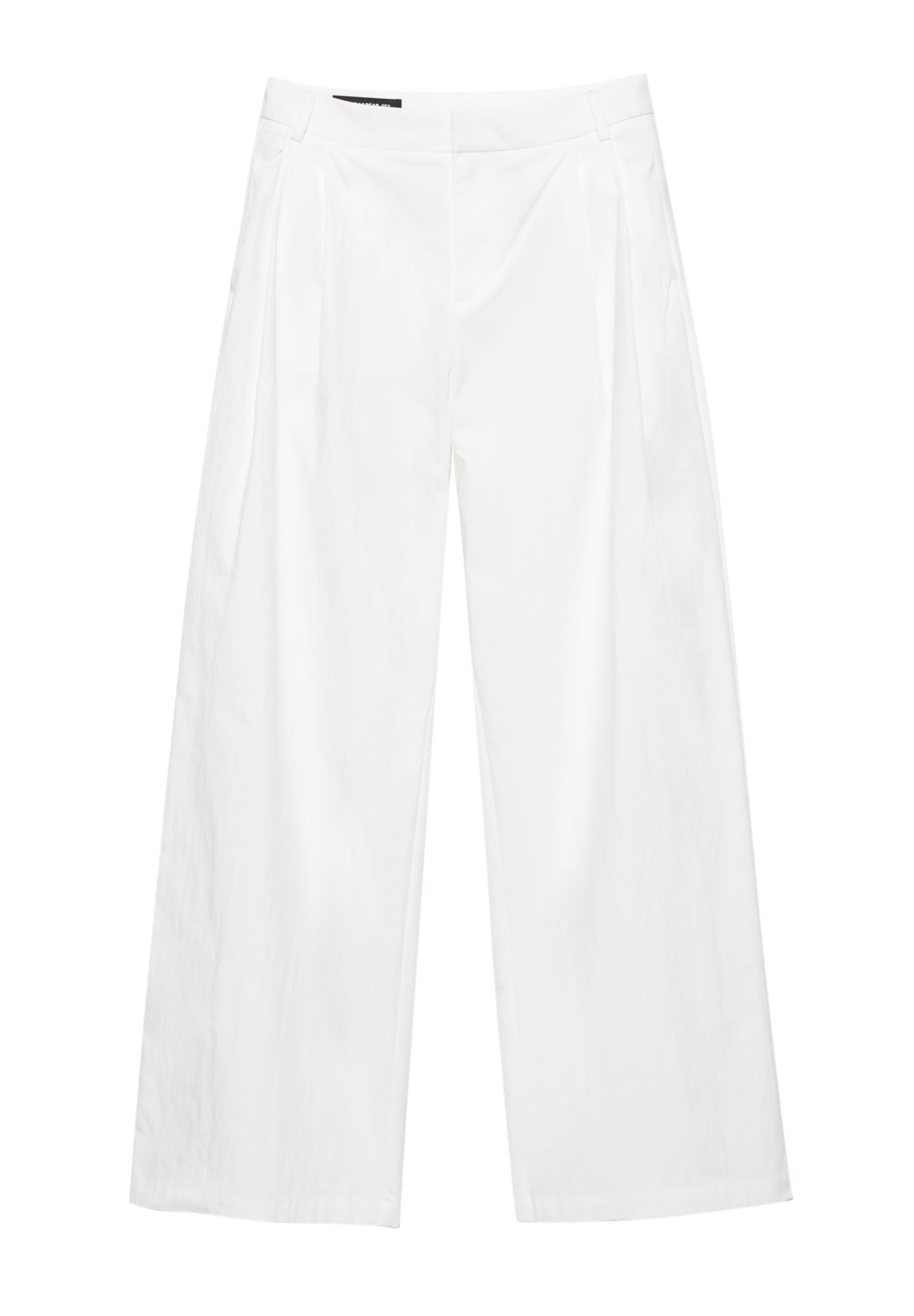 Double-dart white trousers — White