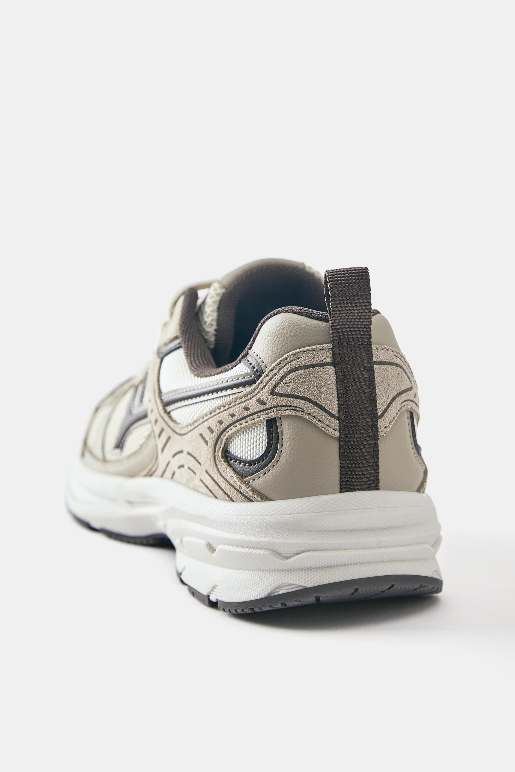 Multi-piece trainers — Ecru