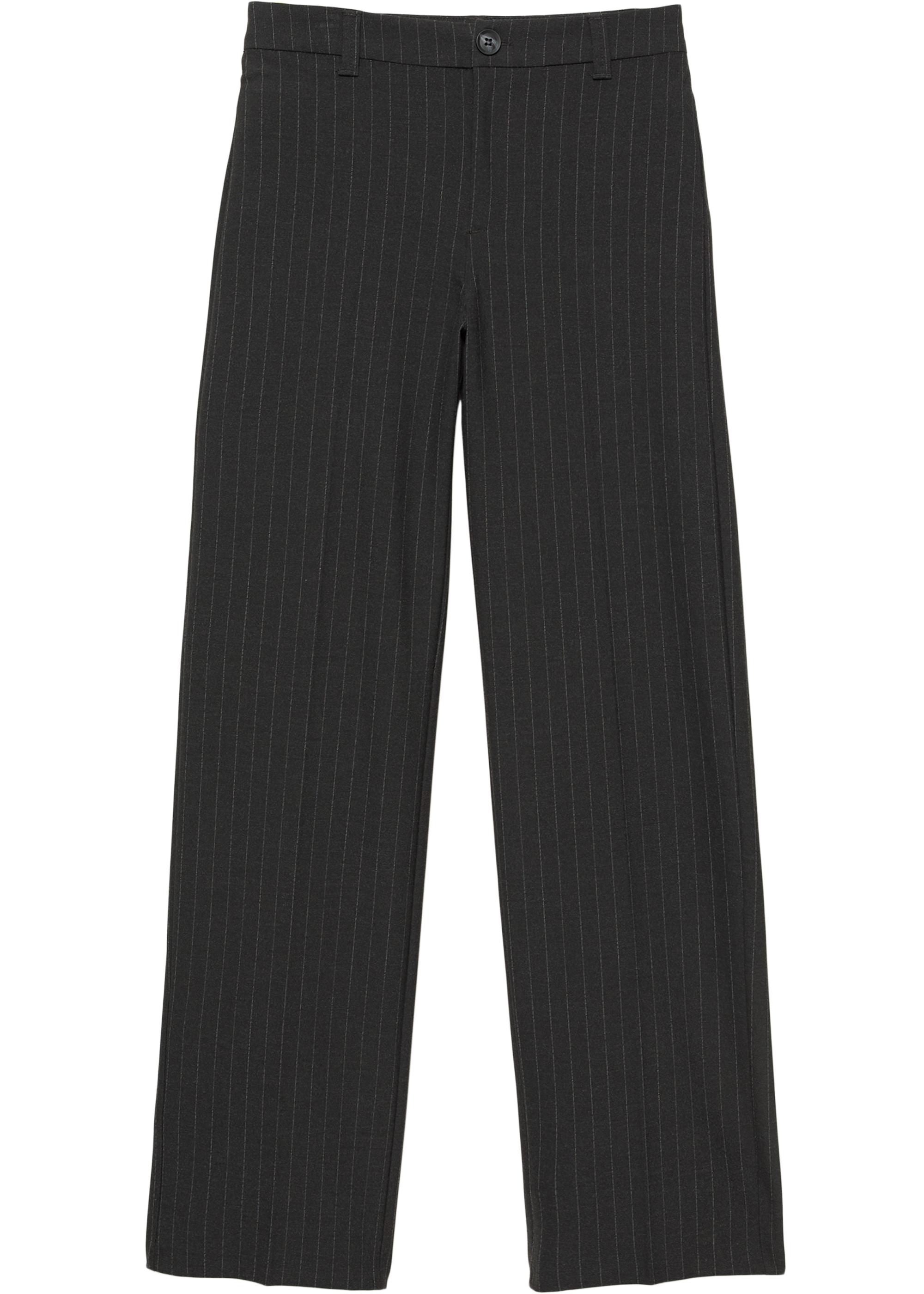 Smart high-waist straight-leg trousers — Dark grey