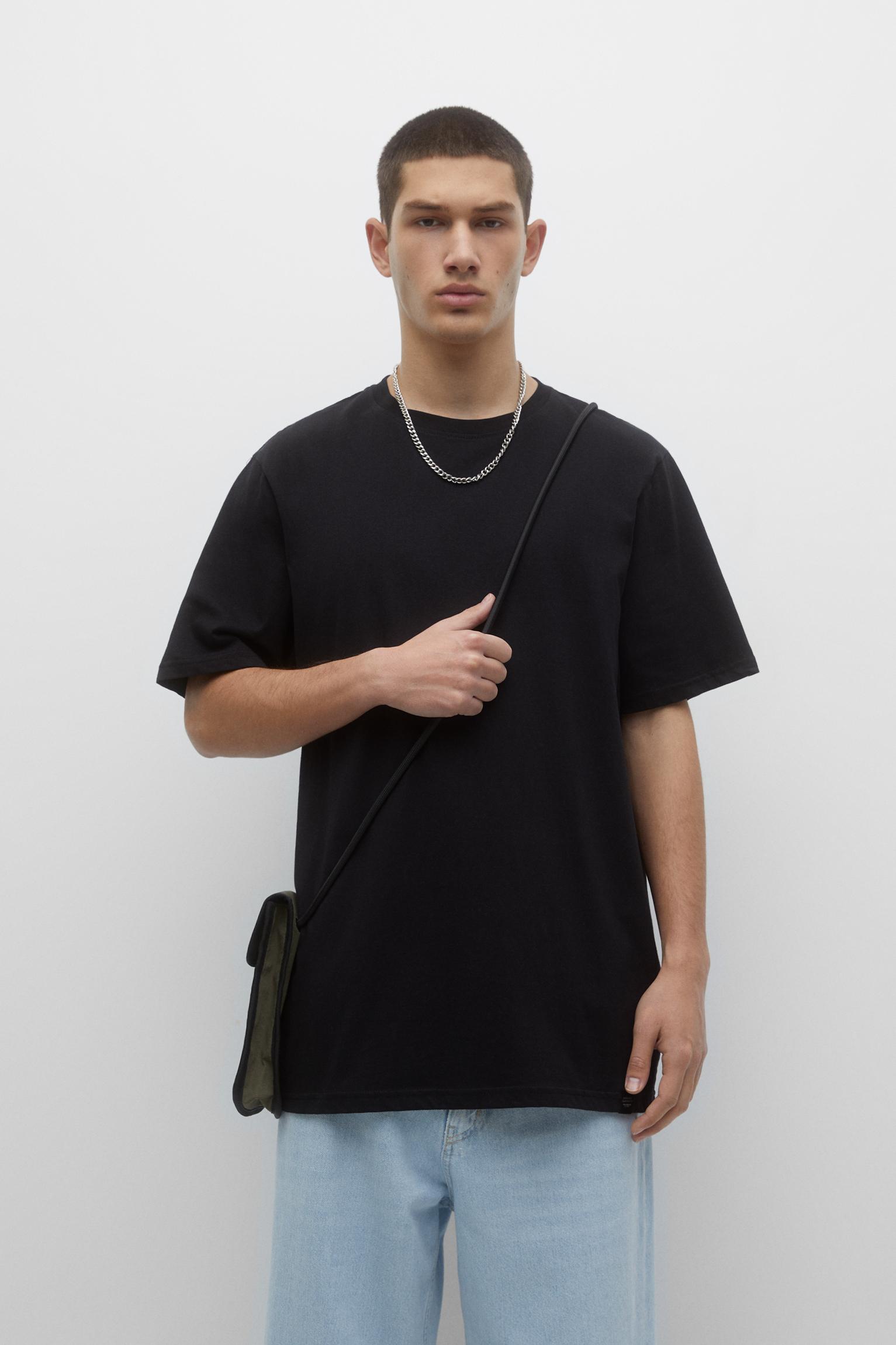 Basic kısa kollu pamuklu tişört - Görsel 45