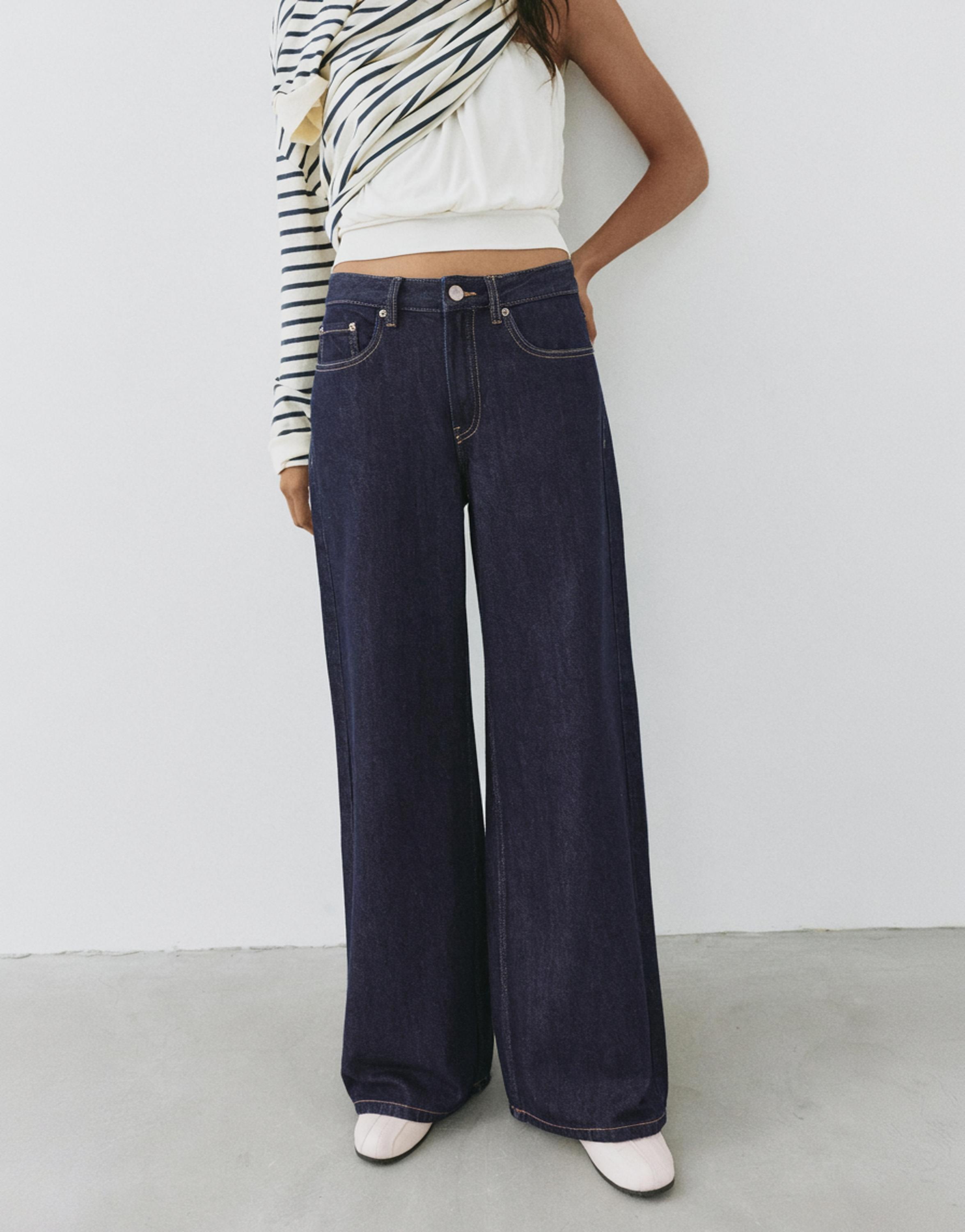 Oversize baggy jeans — Ink blue