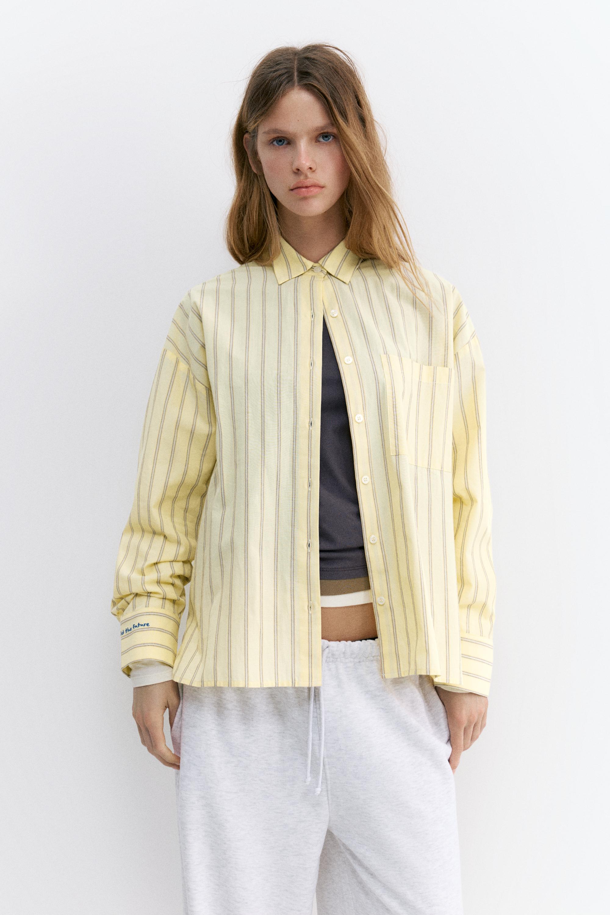 Sarı çizgili gömlek - Görsel 13