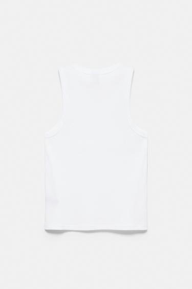 STWD waffle-knit vest — White 6