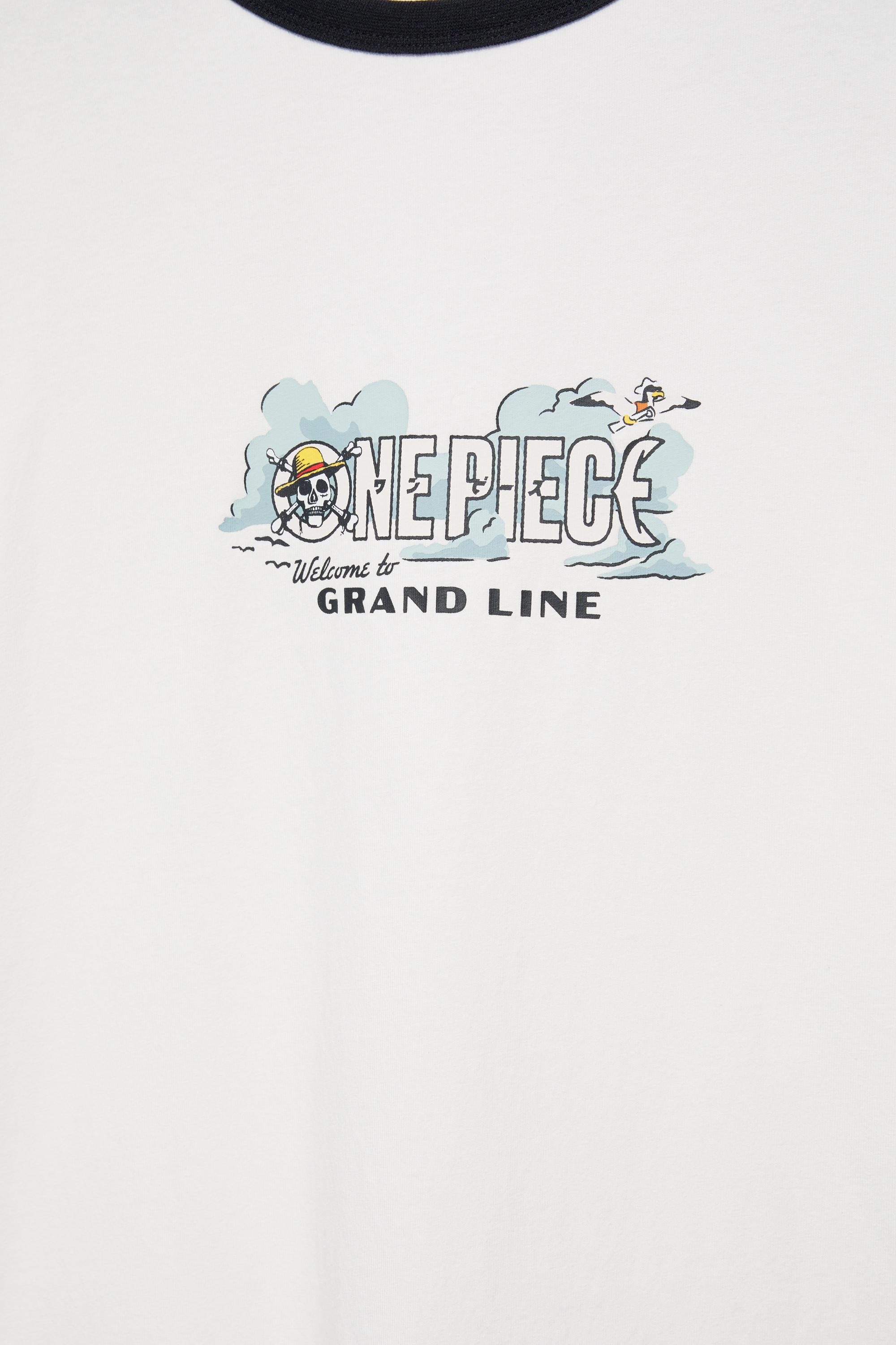One Piece ribbed T-shirt — Ecru