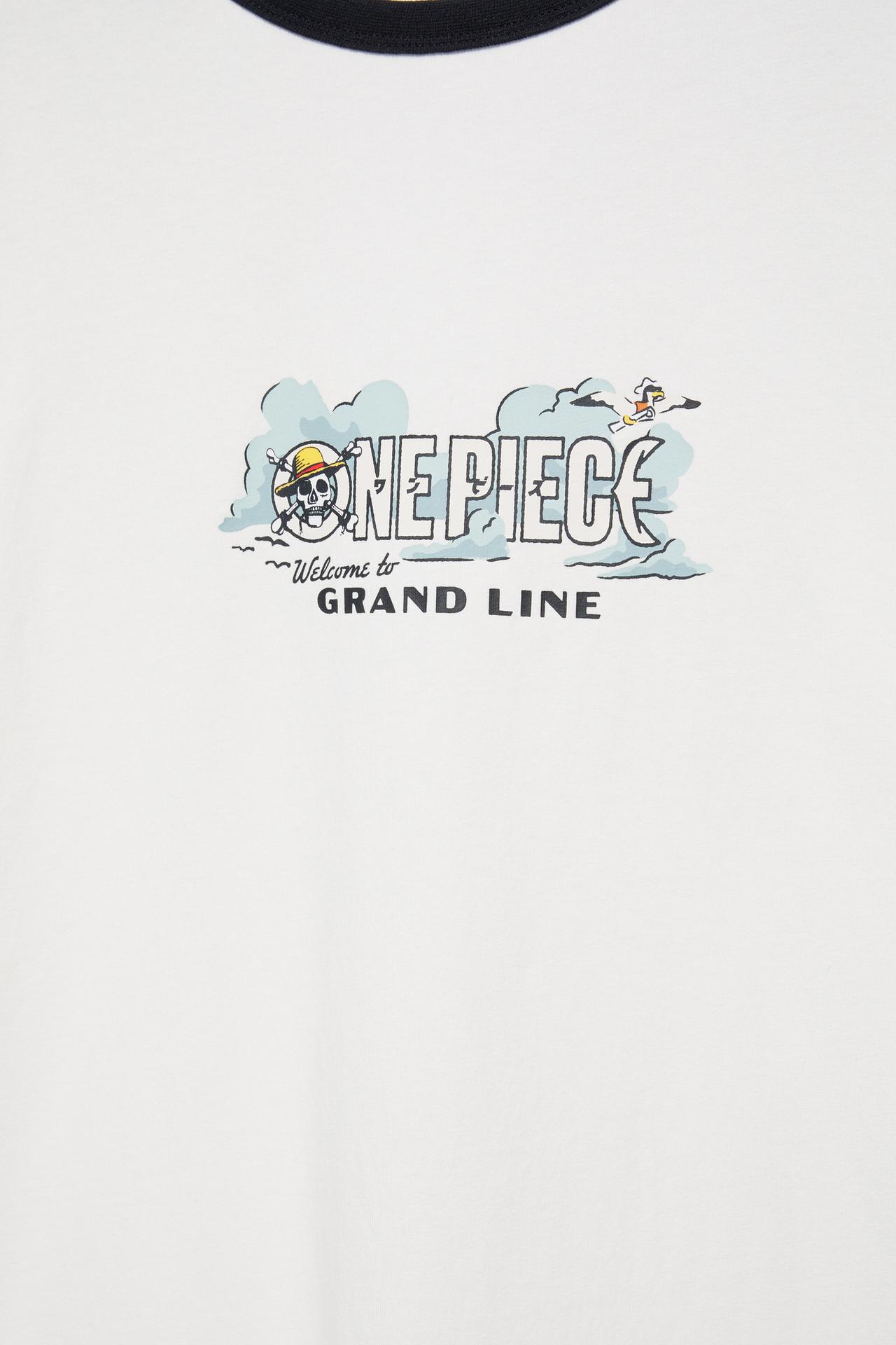 One Piece ribbed T-shirt — Ecru