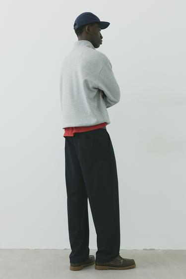 Wide-leg tailored trousers — Navy 3
