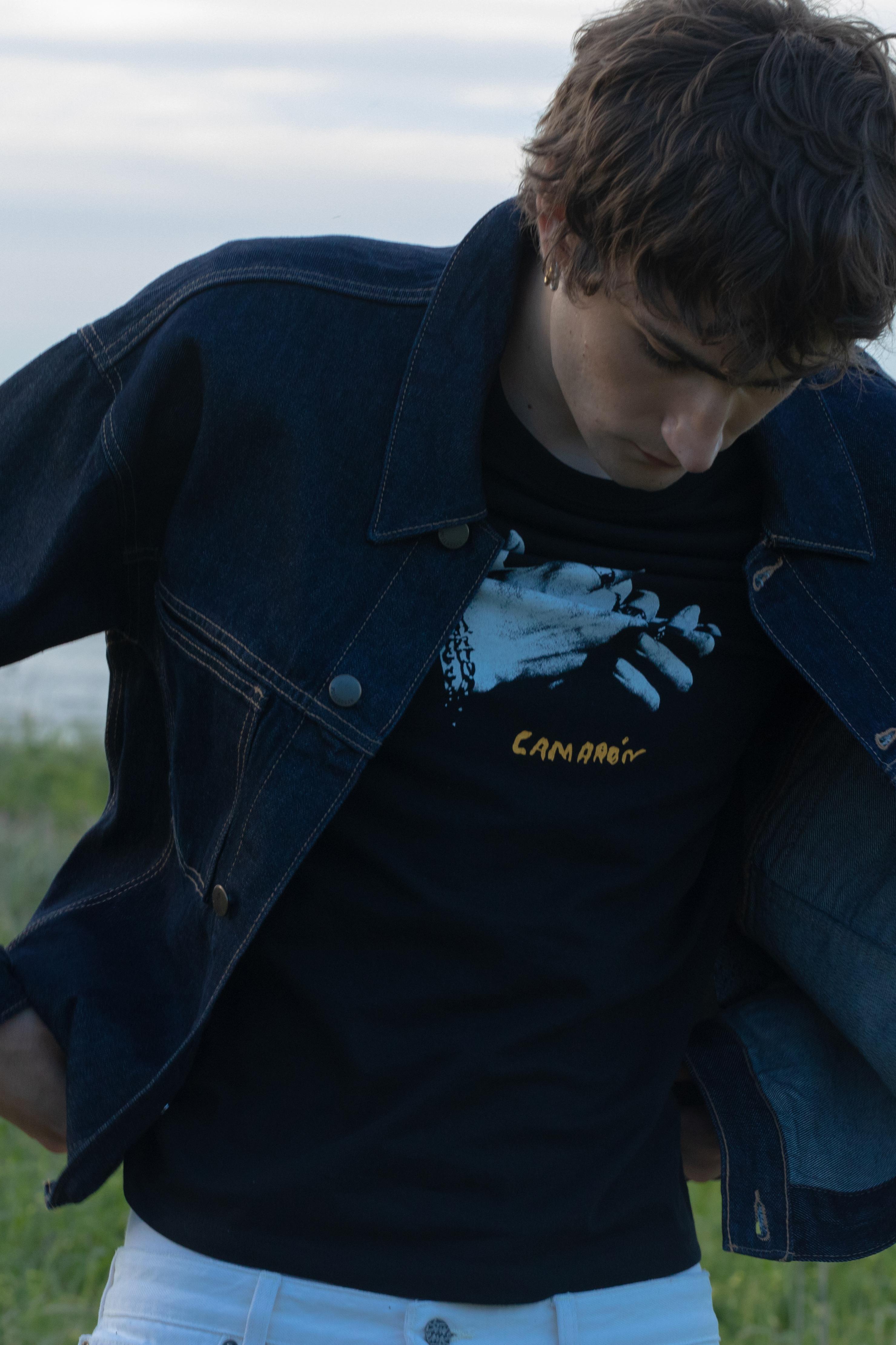 T-Shirt Preta Camarón De La Isla