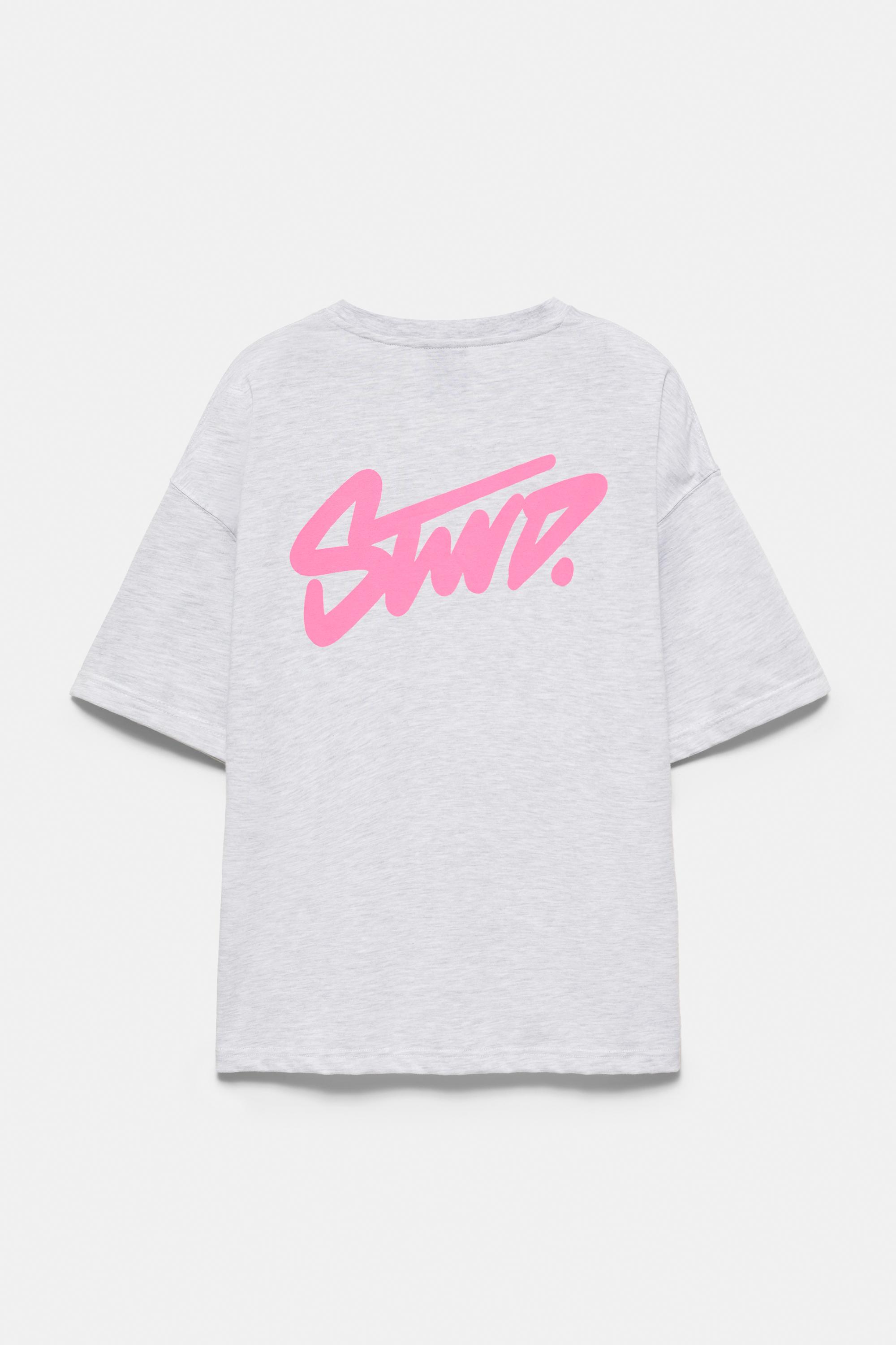 Boxy STWD logo T-shirt — Medium grey