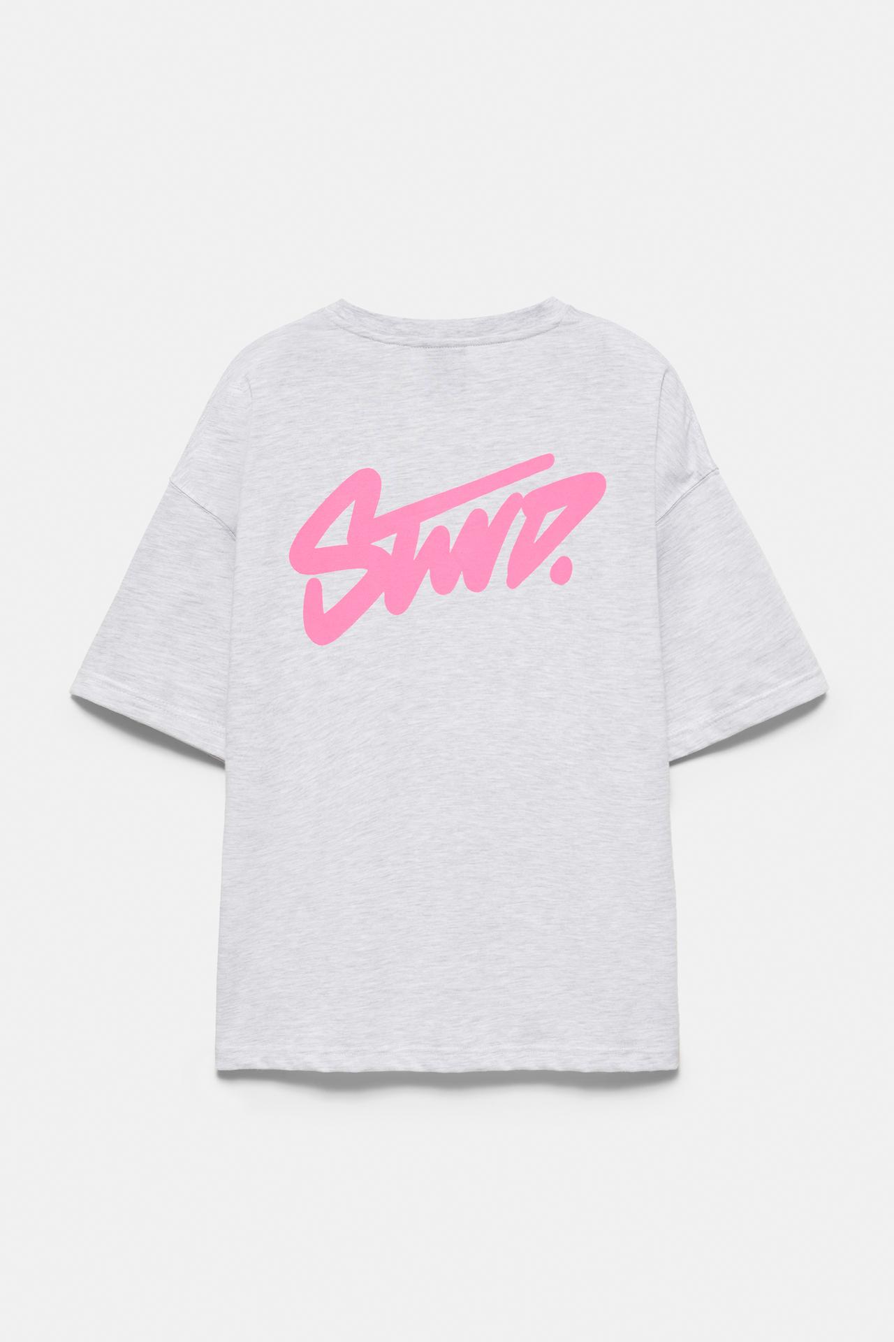 Boxy STWD logo T-shirt — Medium grey
