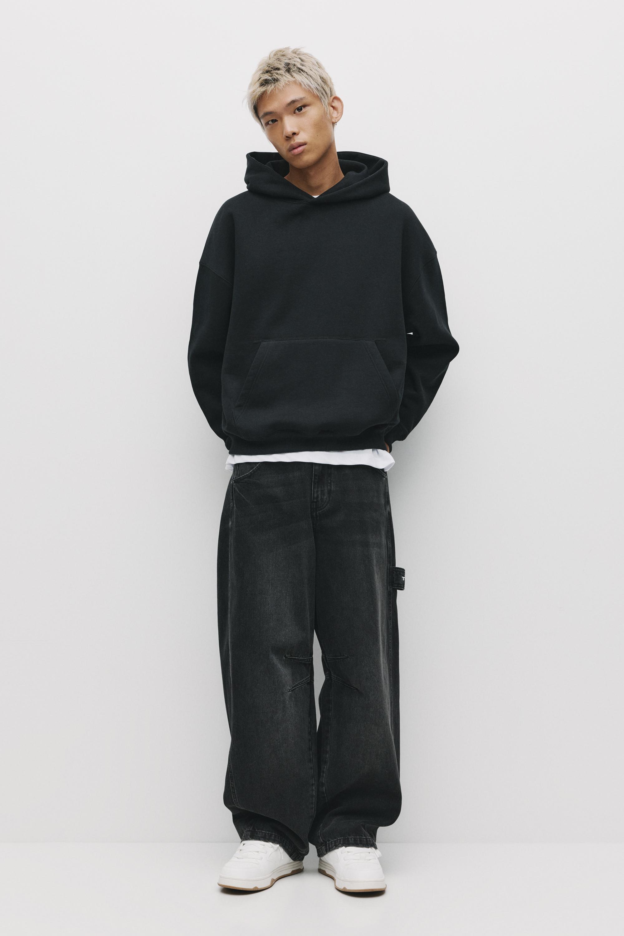 Bol kesim kapüşonlu sweatshirt - Görsel 20