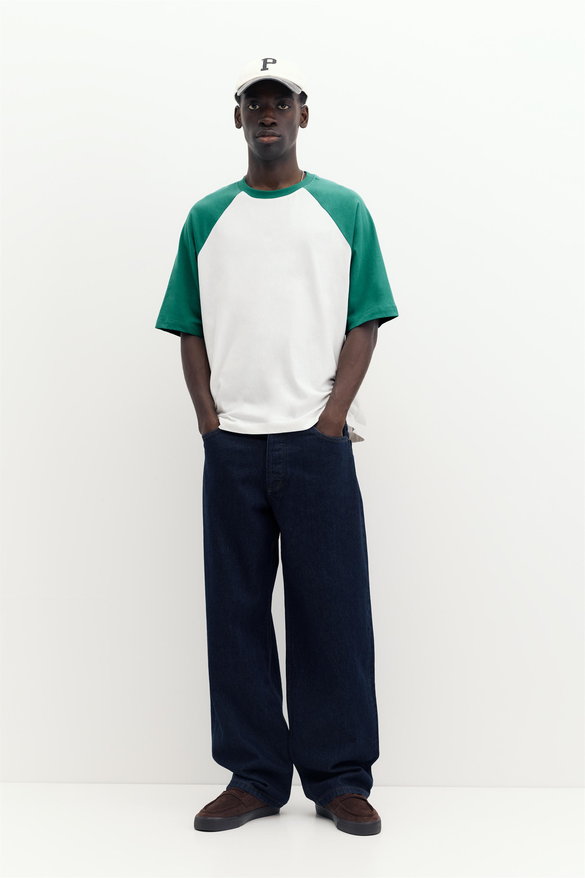 Raglan sleeve T-shirt — Green