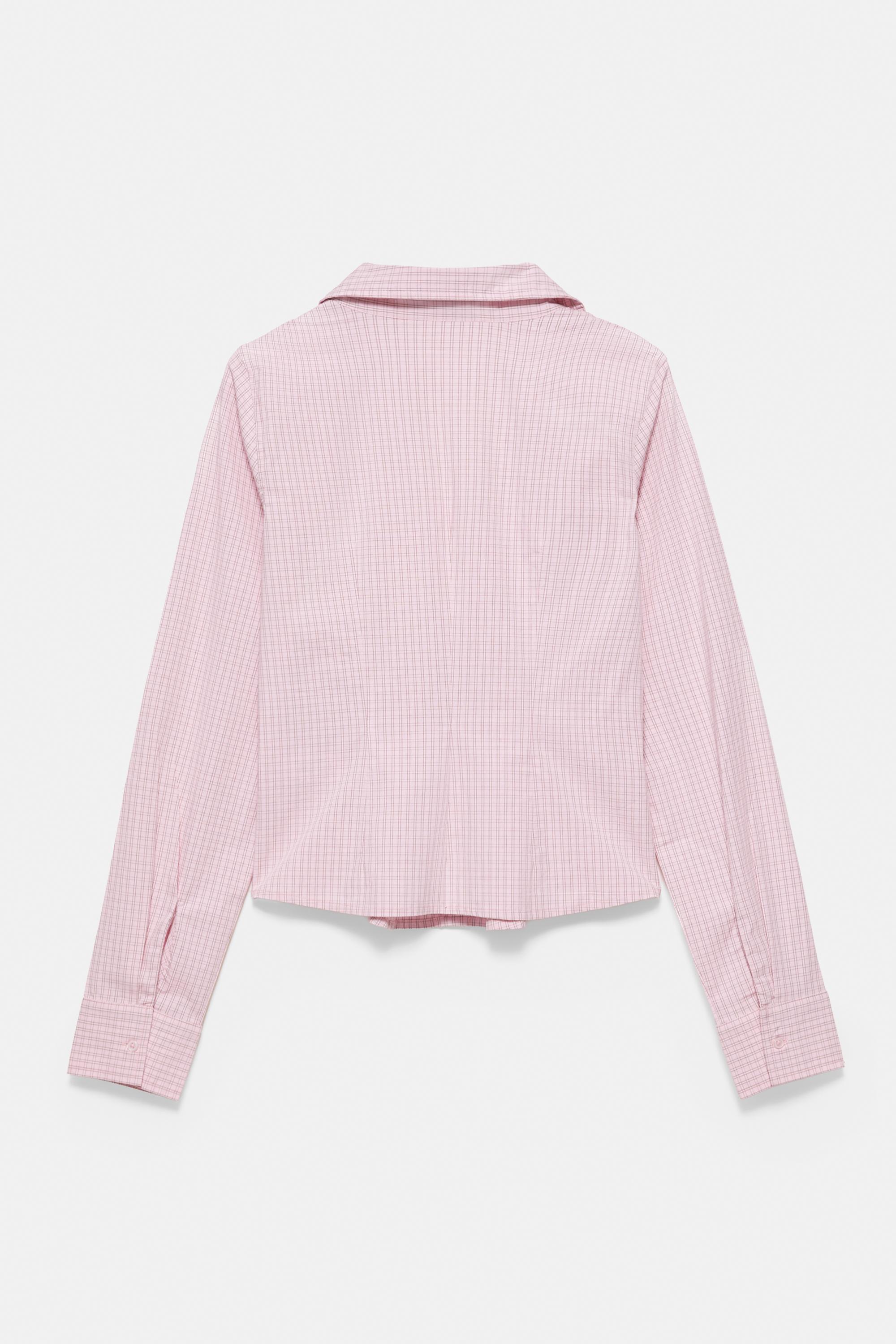 Fitted wide-cuff shirt — Pink