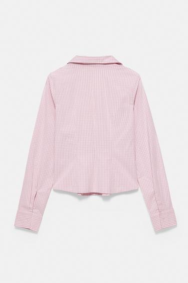 Fitted wide-cuff shirt — Pink 7