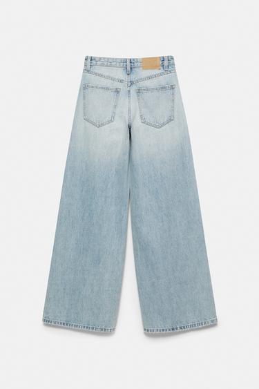 Rhinestone wide-leg jeans — Pale blue 7