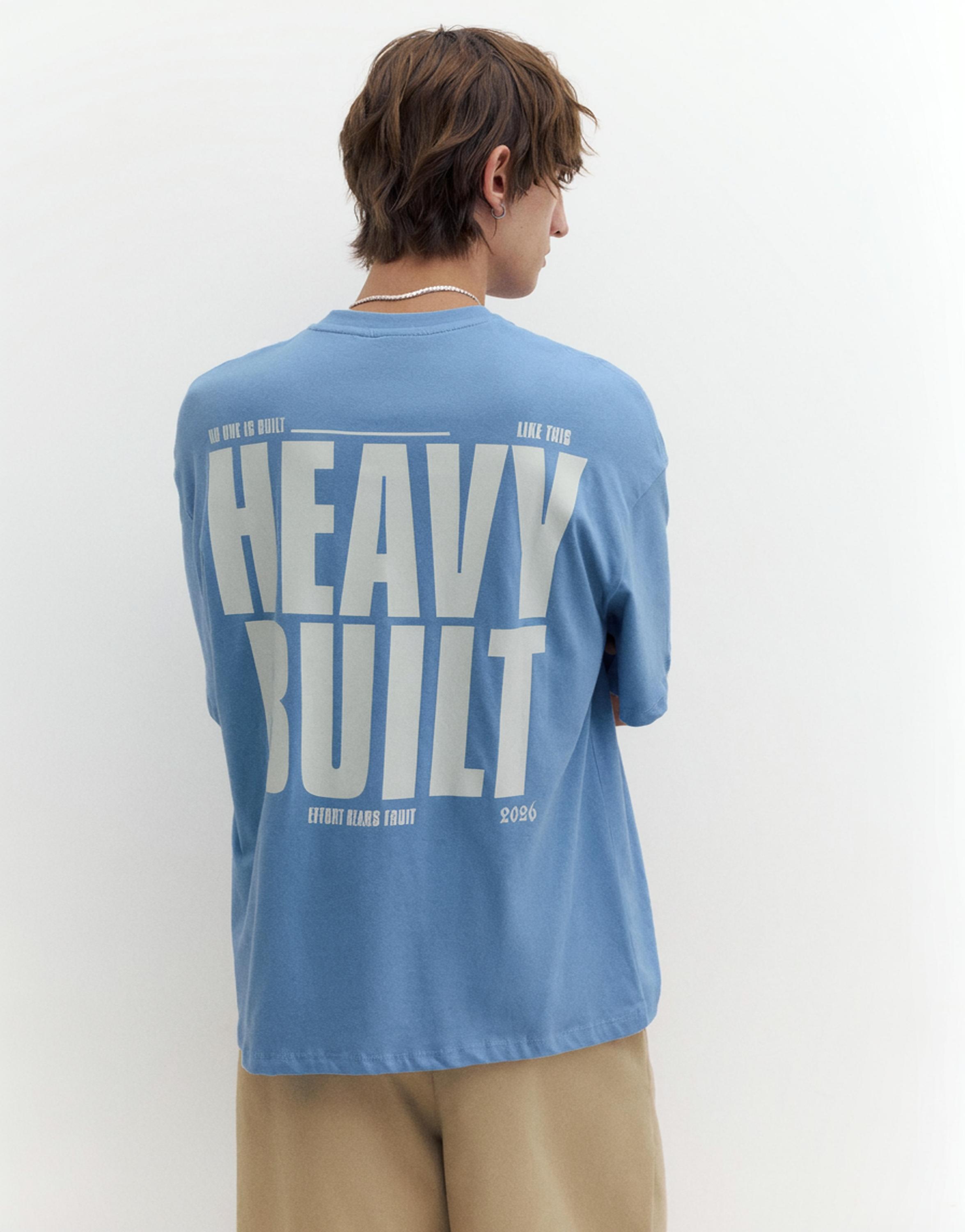 STWD boxy text T-shirt — Sky blue