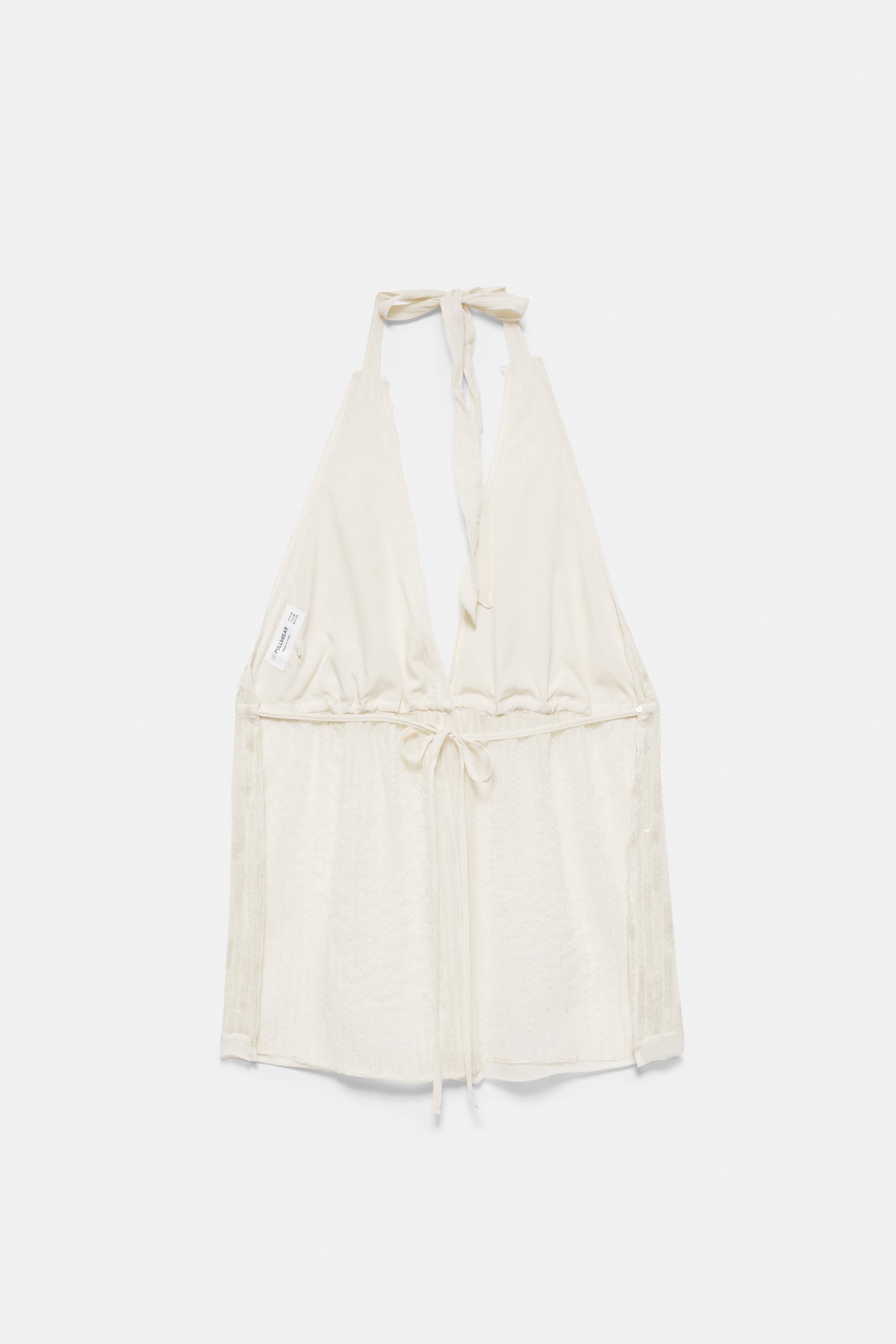 Sequin halter top — Ice