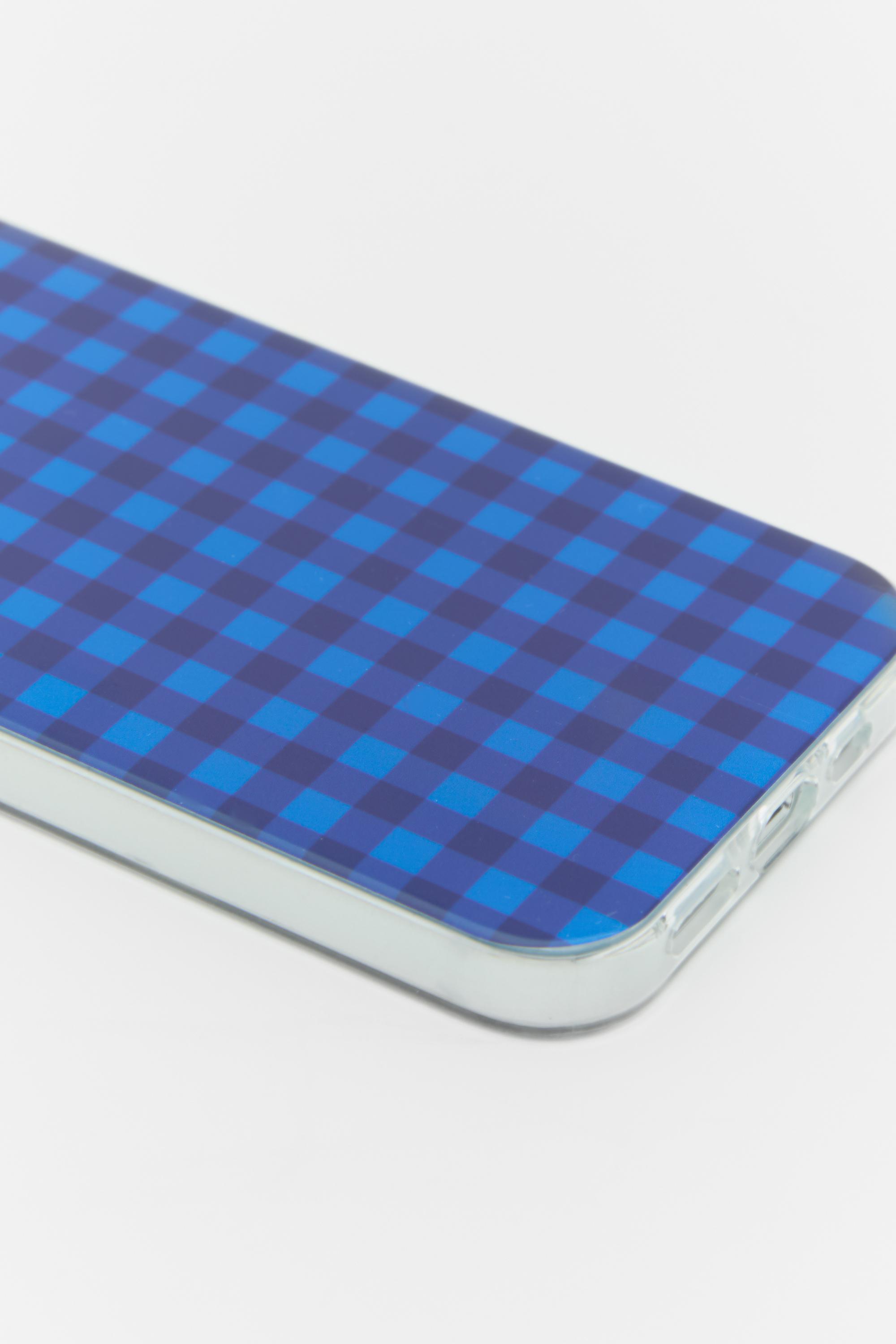 Gingham iPhone case — Blue