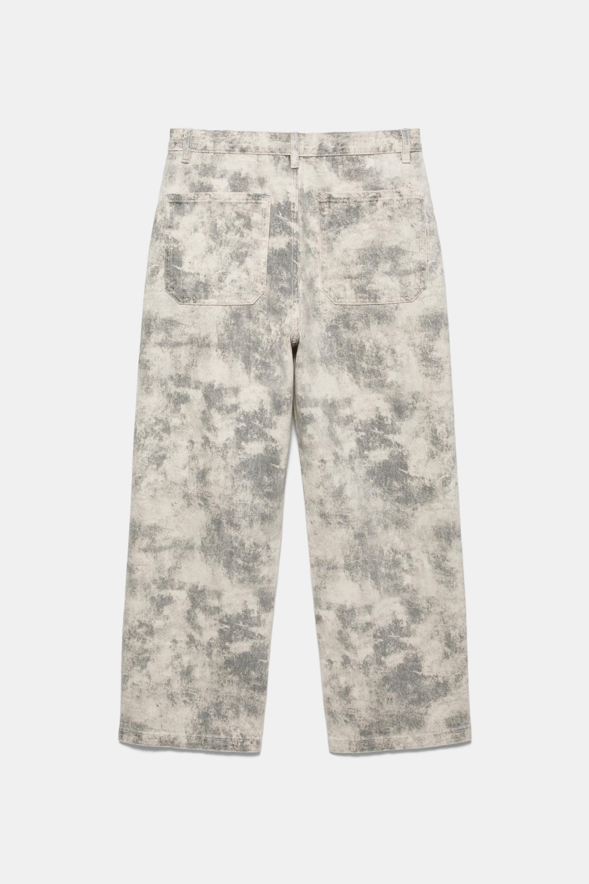 Desenli geniş paça pantolon - Görsel 3