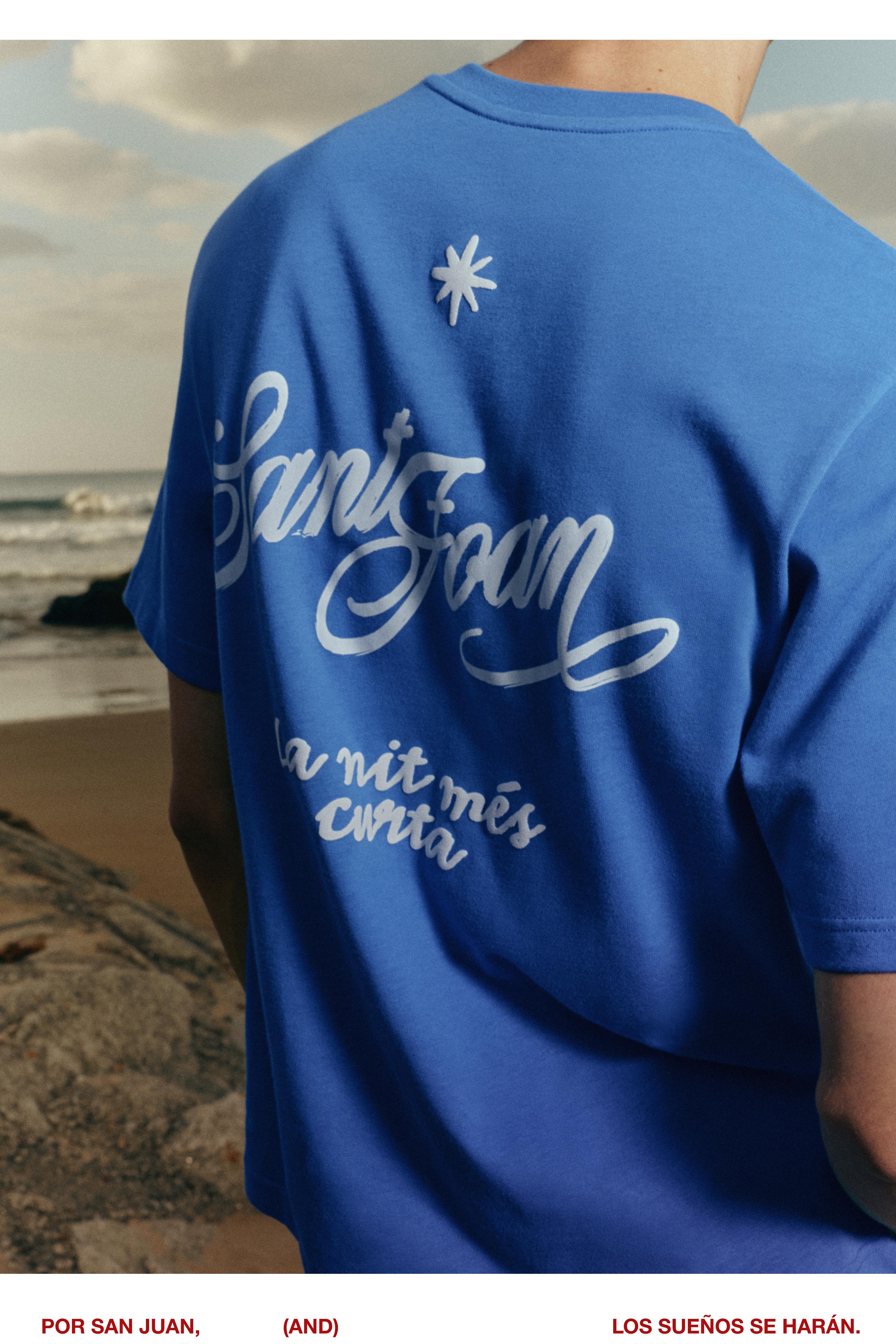 Oversize Sant Joan T-shirt — Deep blue