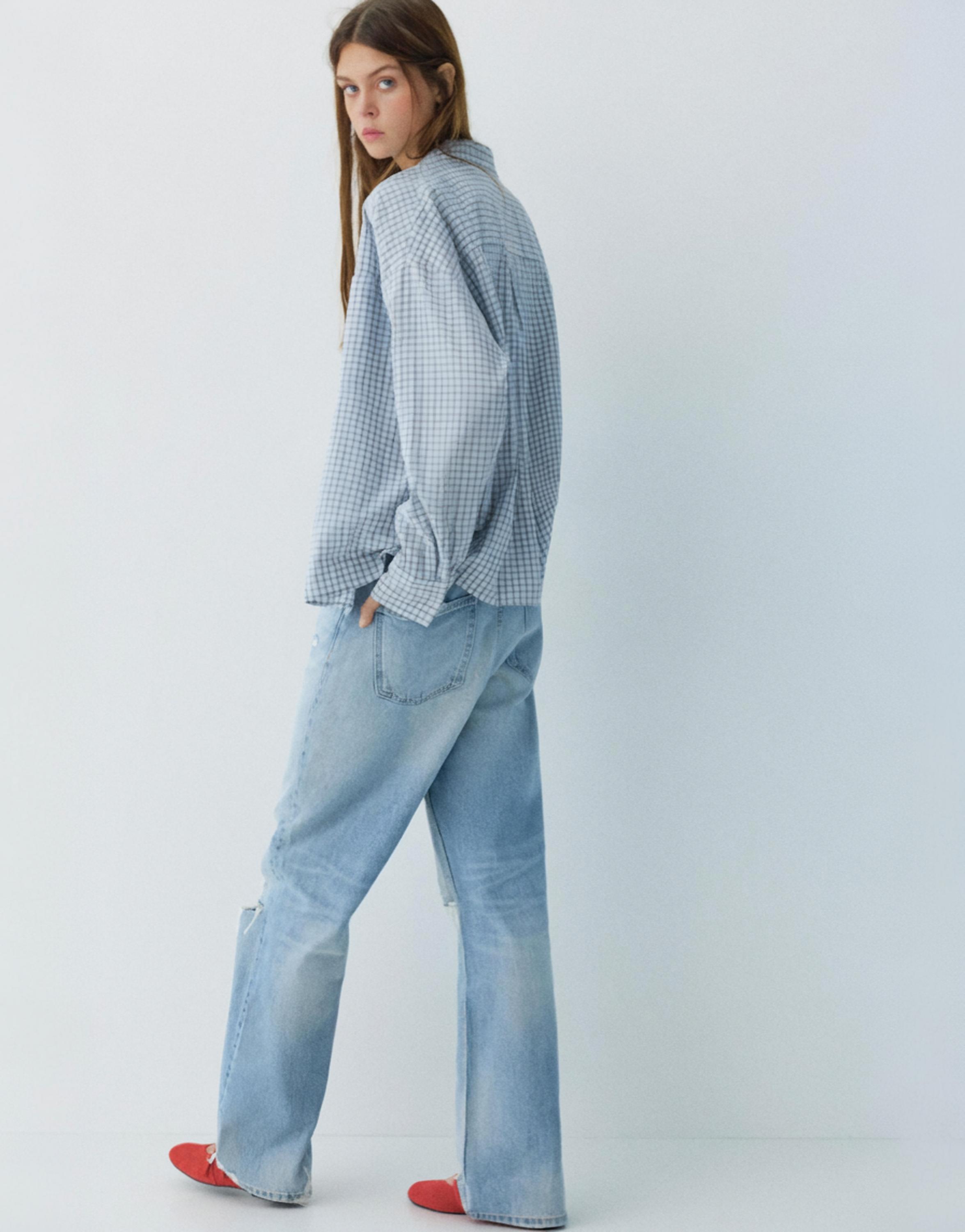 Kareli cepli gömlek - Görsel 5