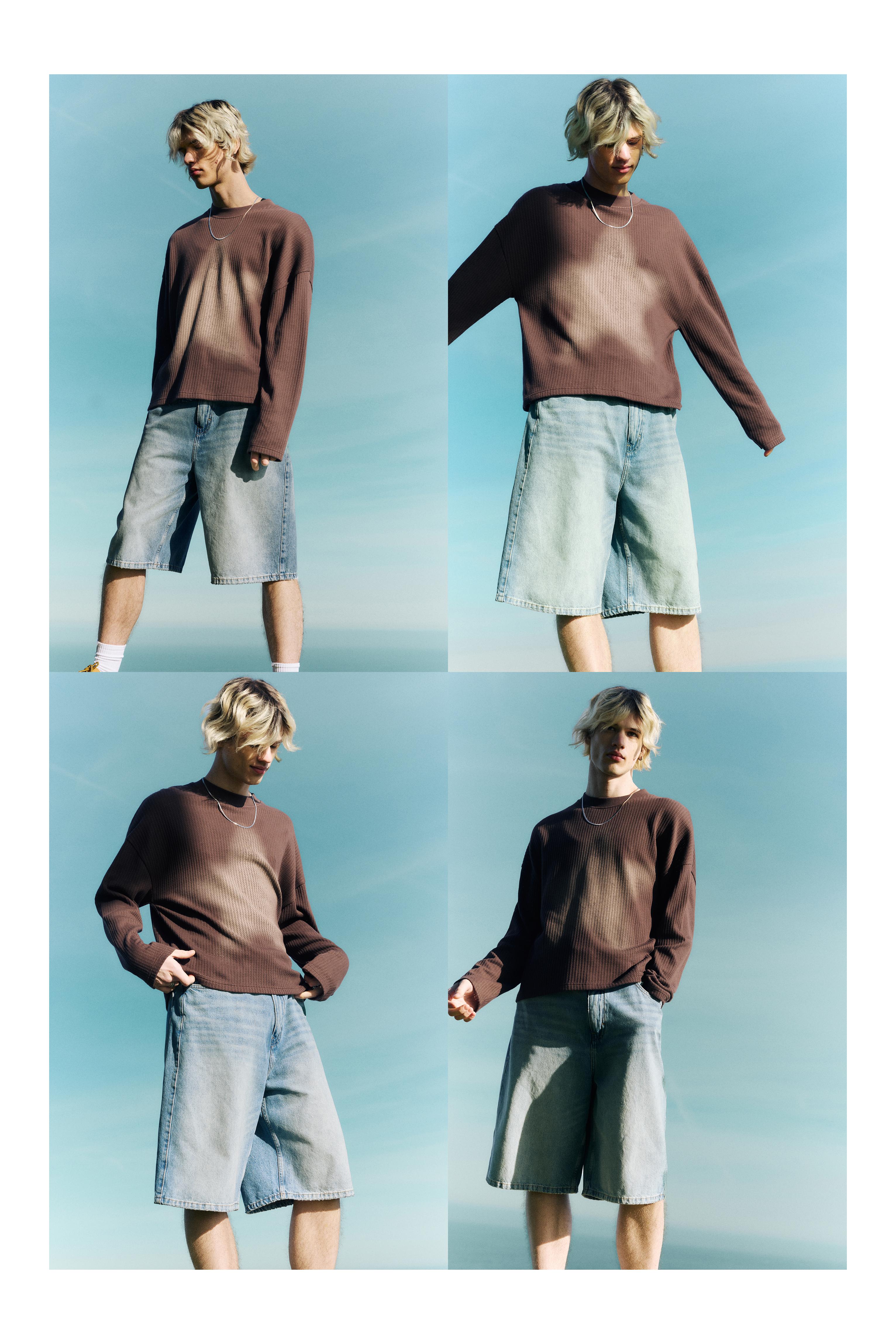 Yıldız baskılı triko tişört - Görsel 23