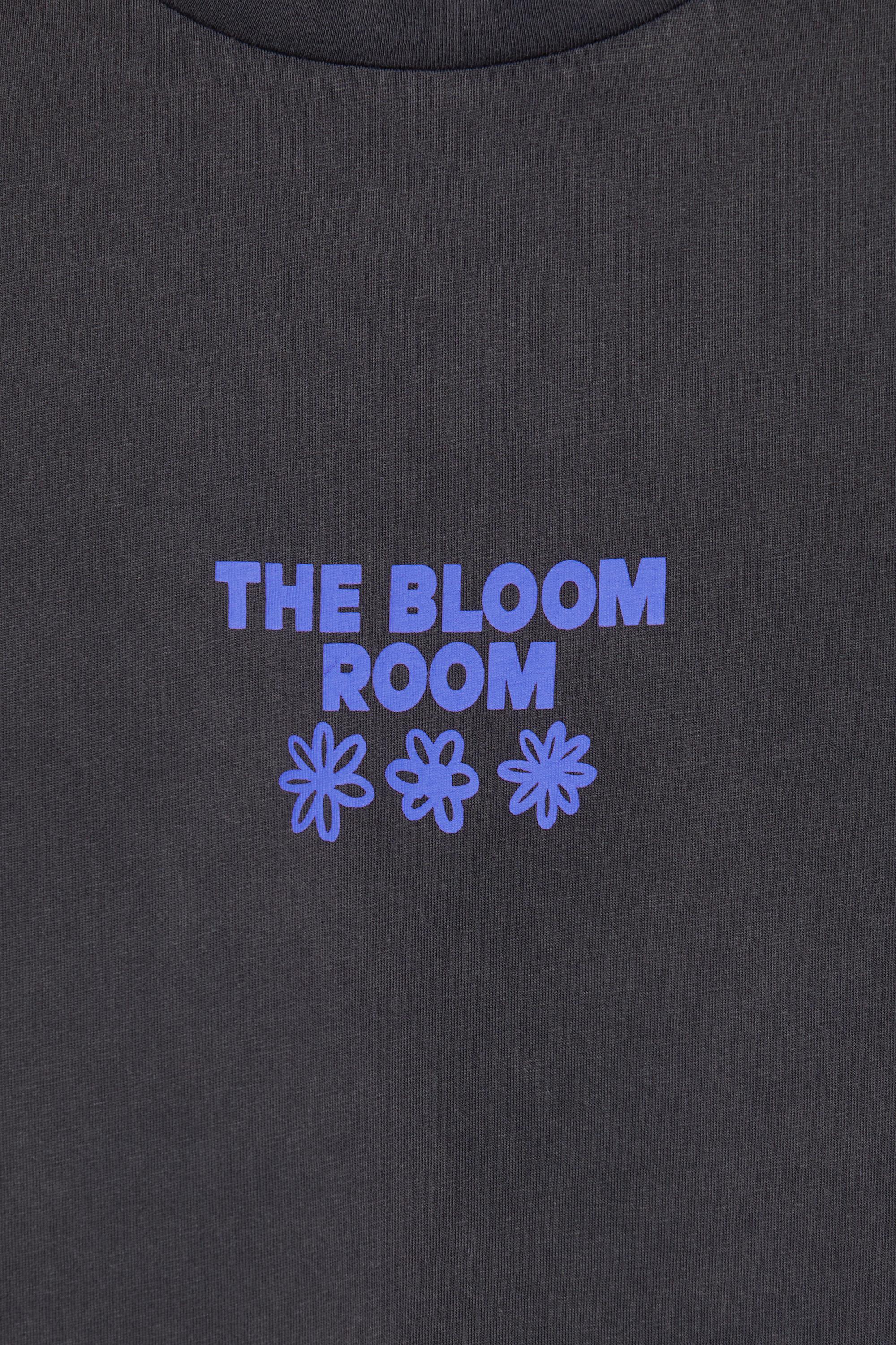 Oversize floral graphic T-shirt — Grey