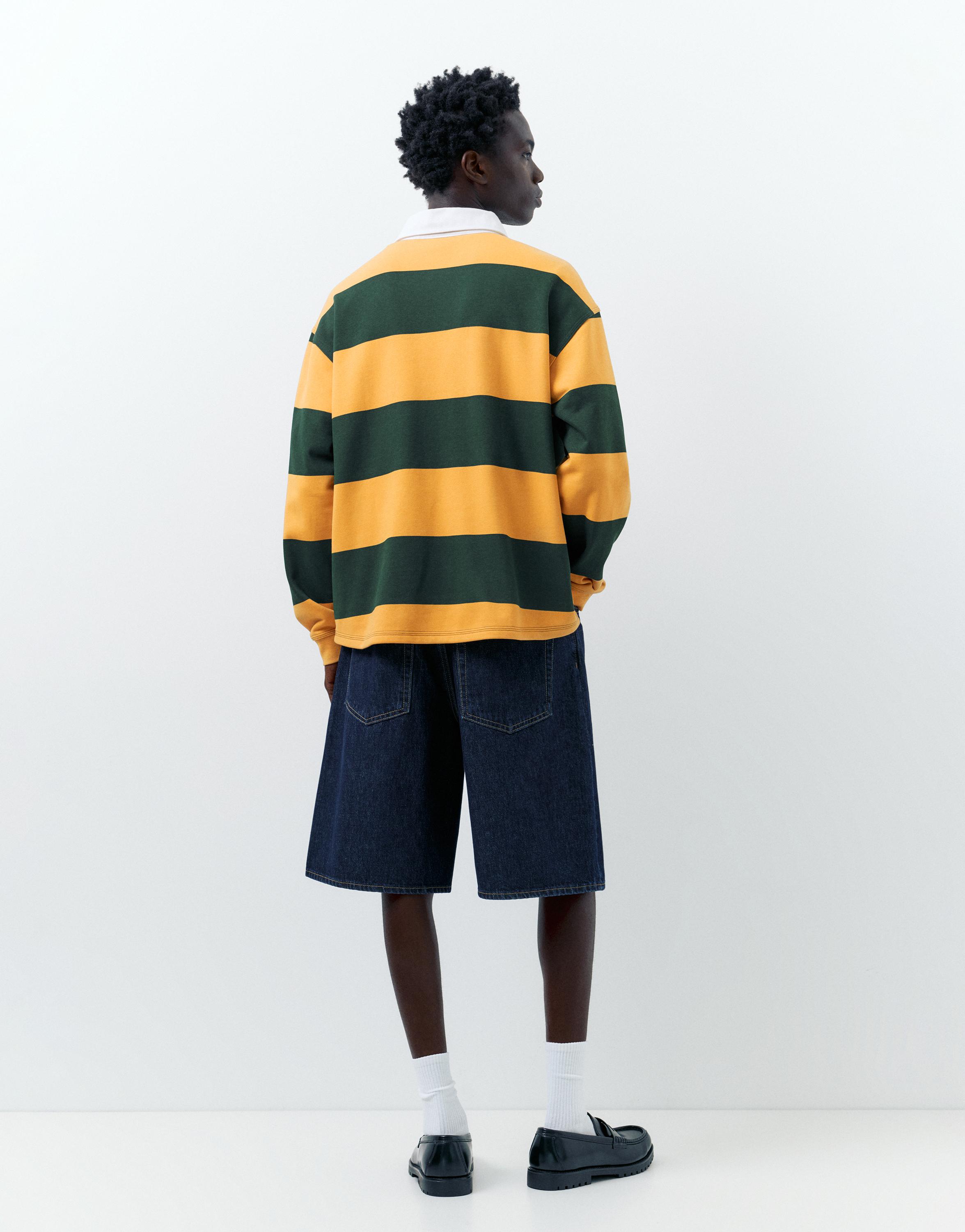 Çizgili uzun kollu polo - Görsel 11