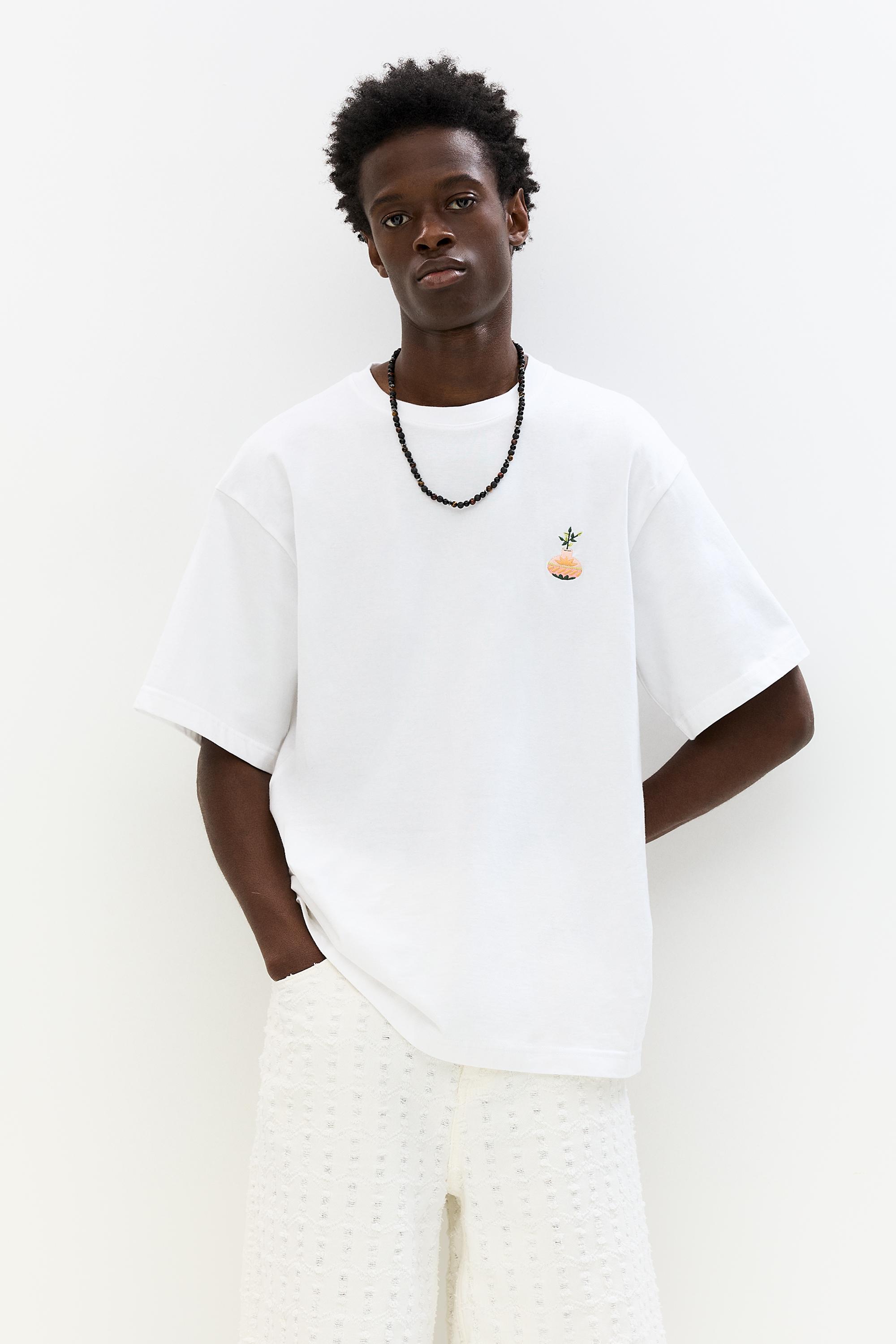 Shirt Mit Vasen-Stickerei