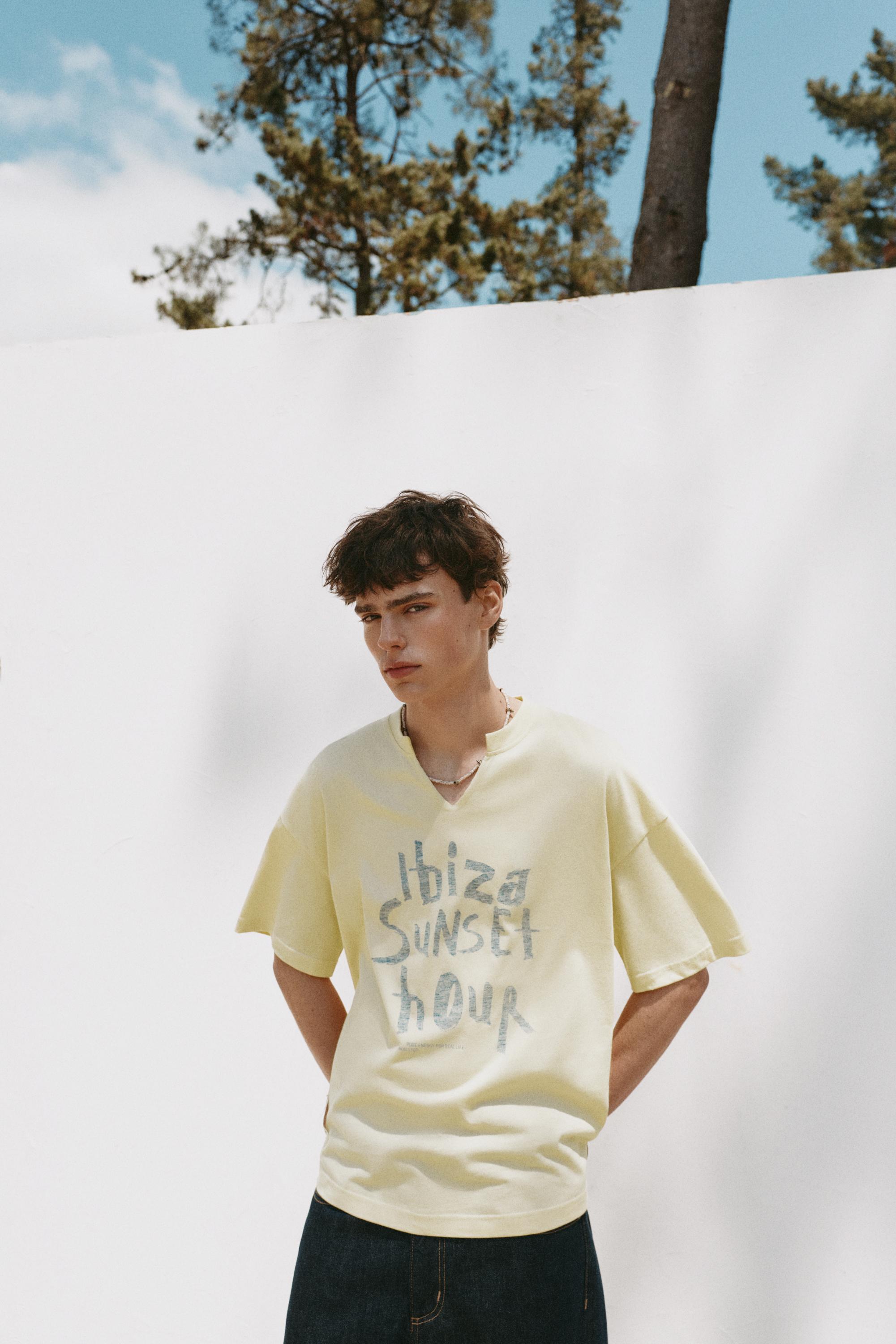 Ibiza Sunset Hour T-shirt — Yellow